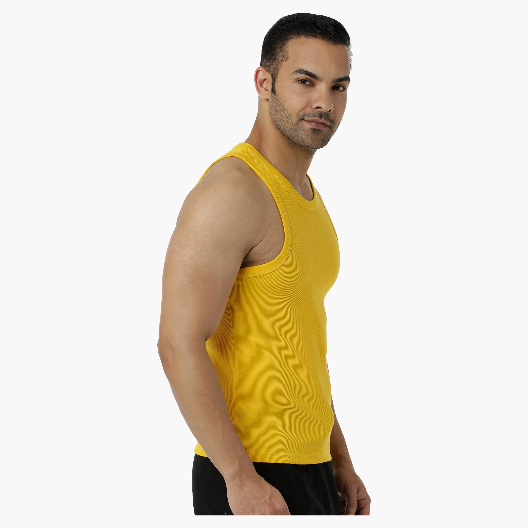 Cotton Rib Vest with Round Neck in Regular Fit-men-clothing-tshirtsandpolos-vests-image-8