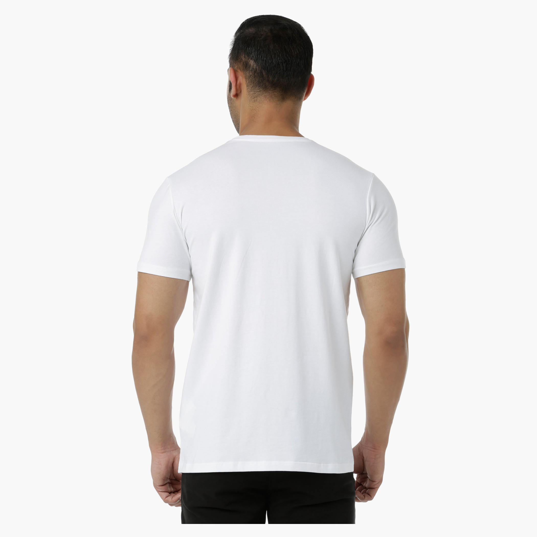 Basic Cotton T-Shirt with Round Neck and Short Sleeves in Regular Fit-men-clothing-tshirtsandpolos-tshirts-image-4