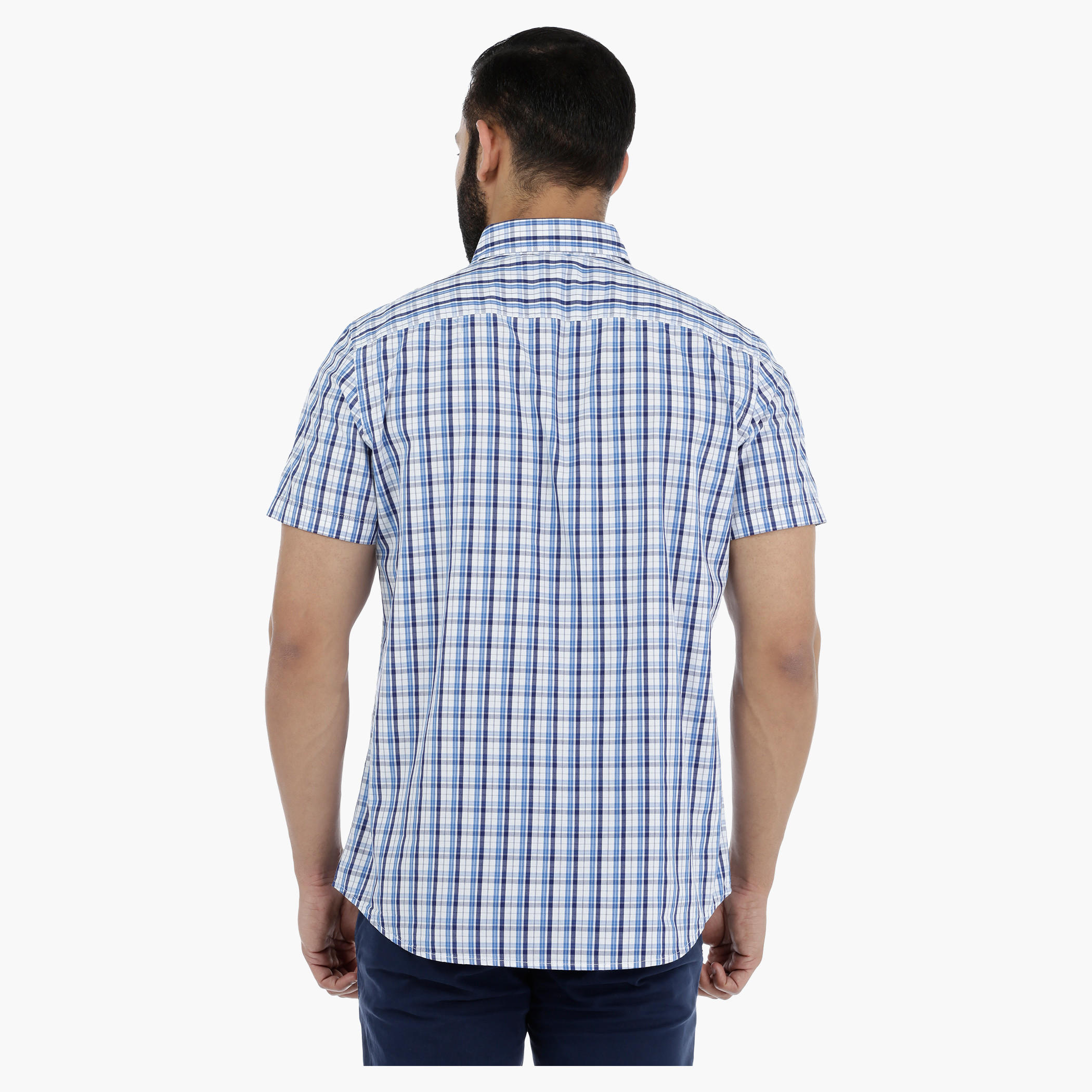 Chequered Shirt with Short Sleeves-men-clothing-shirts-image-2
