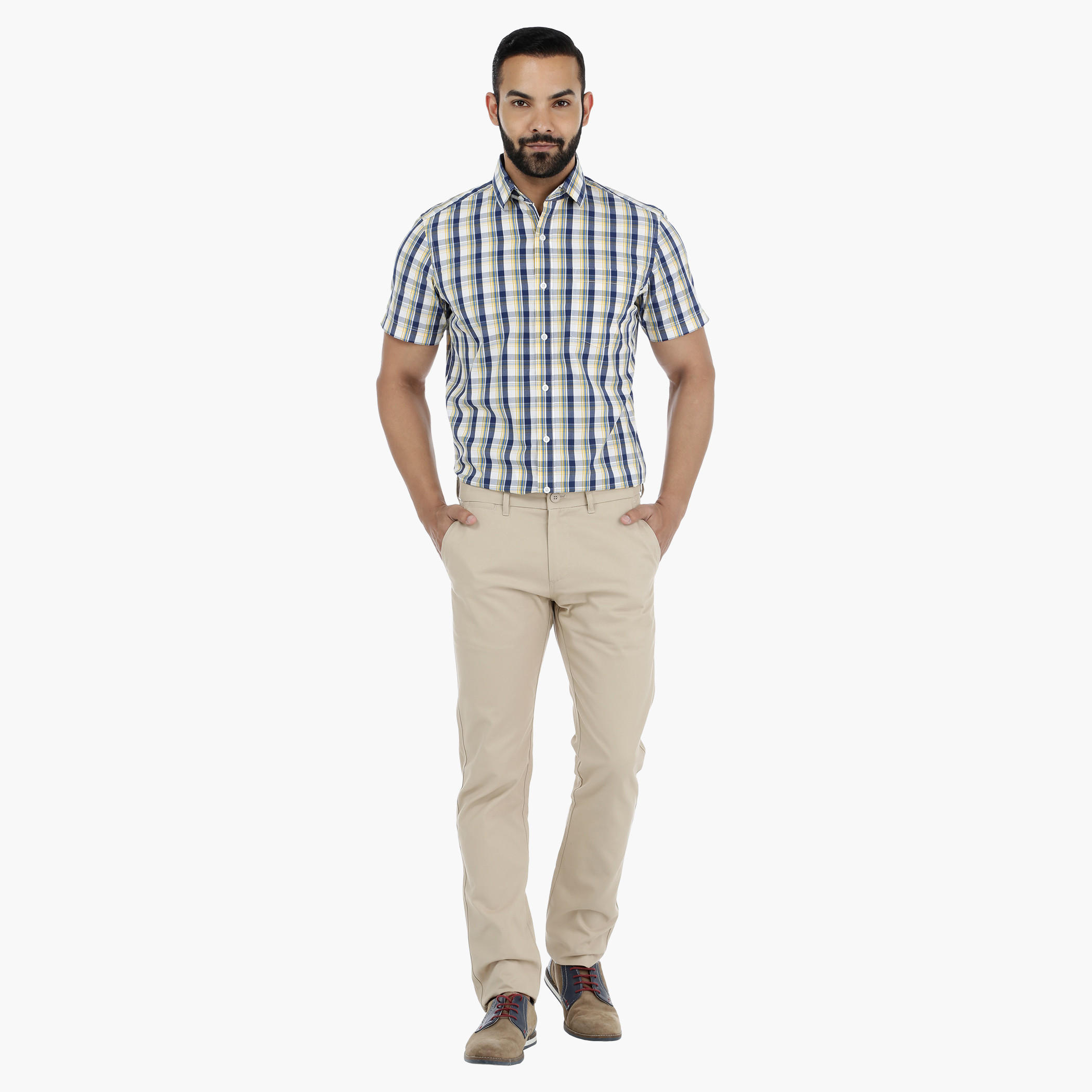 Chequered Shirt with Short Sleeves-men-clothing-shirts-image-5