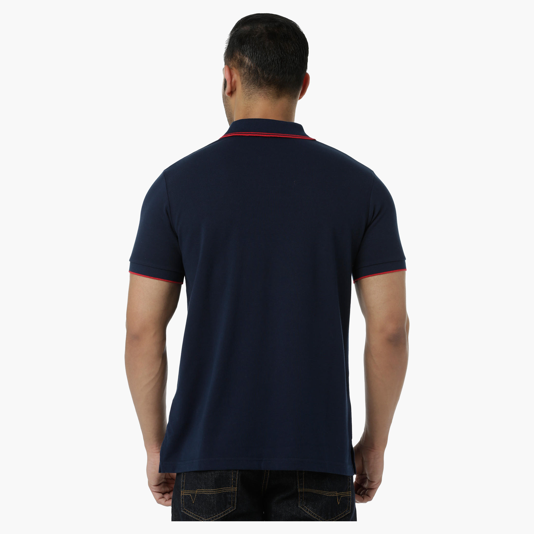 Cotton Polo T-Shirt with Pique Collar Tipping and Short Sleeves in Regular Fit-men-clothing-tshirtsandpolos-polos-image-2