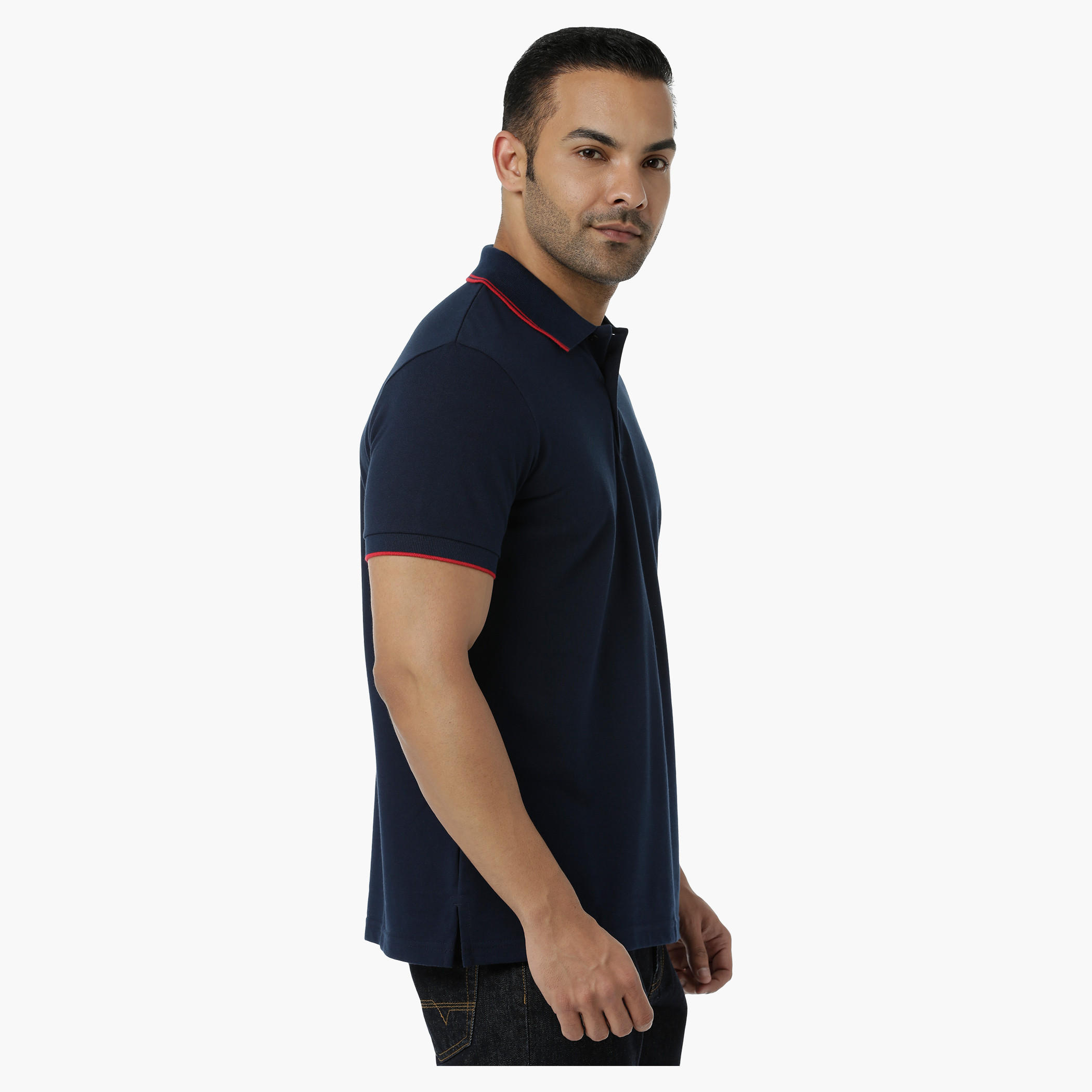 Cotton Polo T-Shirt with Pique Collar Tipping and Short Sleeves in Regular Fit-men-clothing-tshirtsandpolos-polos-image-3