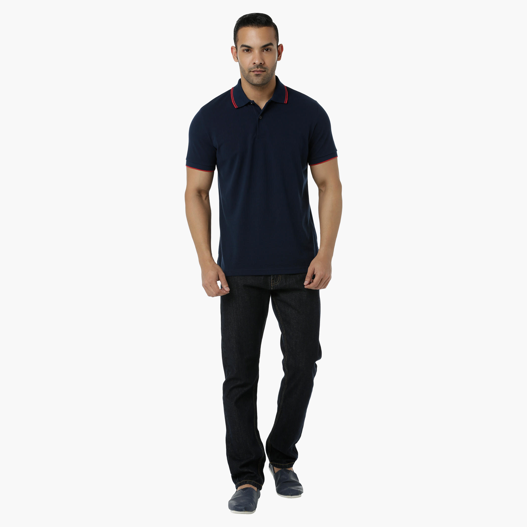 Cotton Polo T-Shirt with Pique Collar Tipping and Short Sleeves in Regular Fit-men-clothing-tshirtsandpolos-polos-image-5