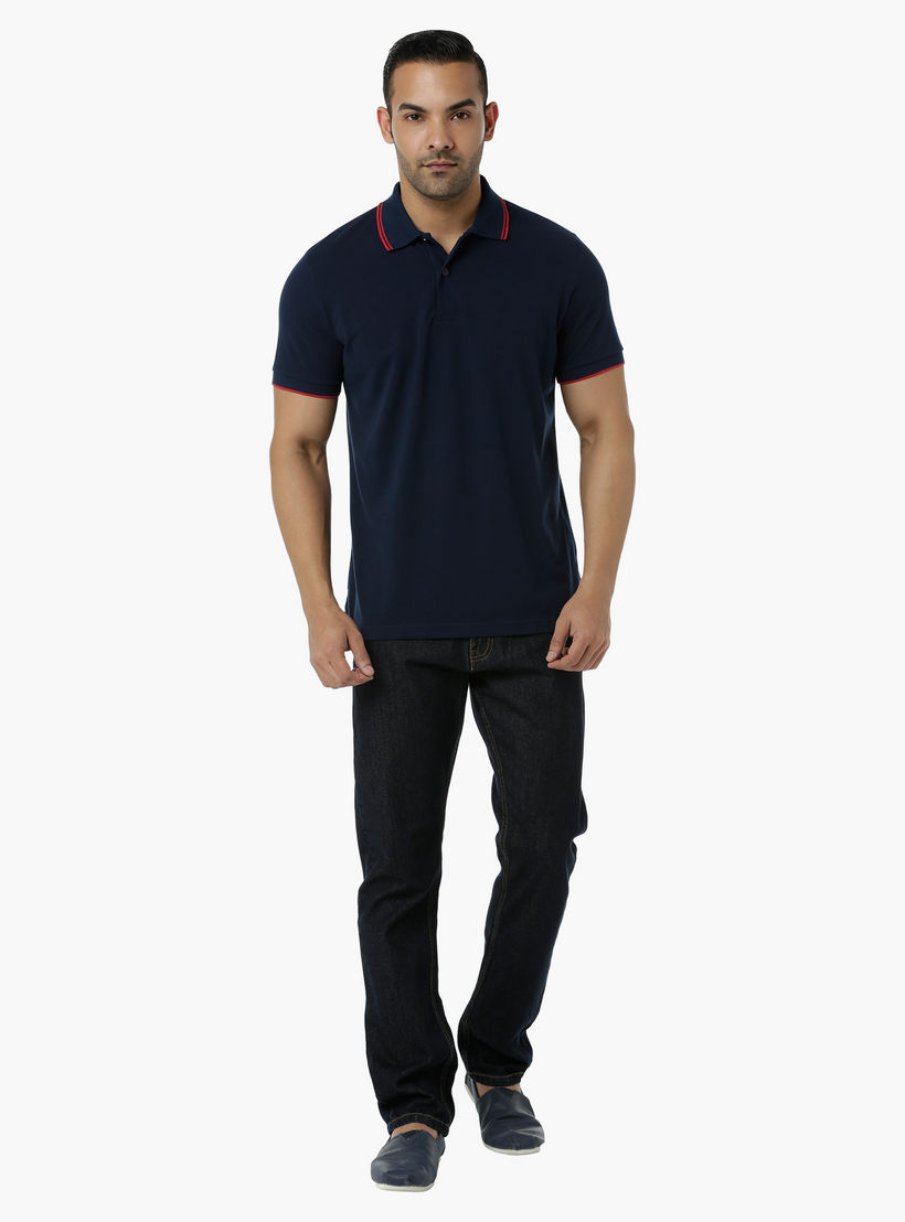 Cotton Polo T-Shirt with Pique Collar Tipping and Short Sleeves in Regular Fit-men-clothing-tshirtsandpolos-polos-image-5