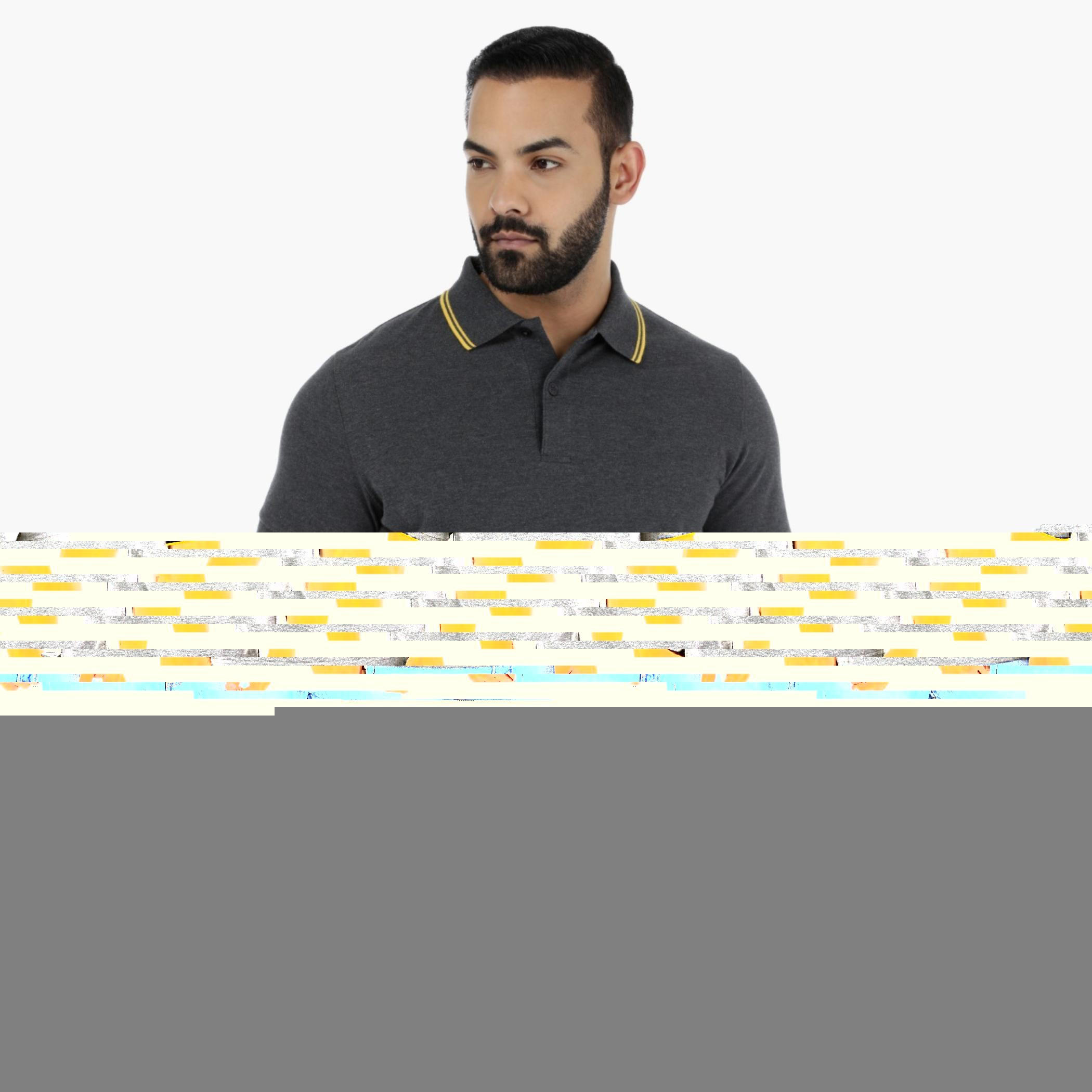 Pique Polo Neck T-Shirt with Short Sleeves-men-clothing-tshirtsandpolos-polos-image-1