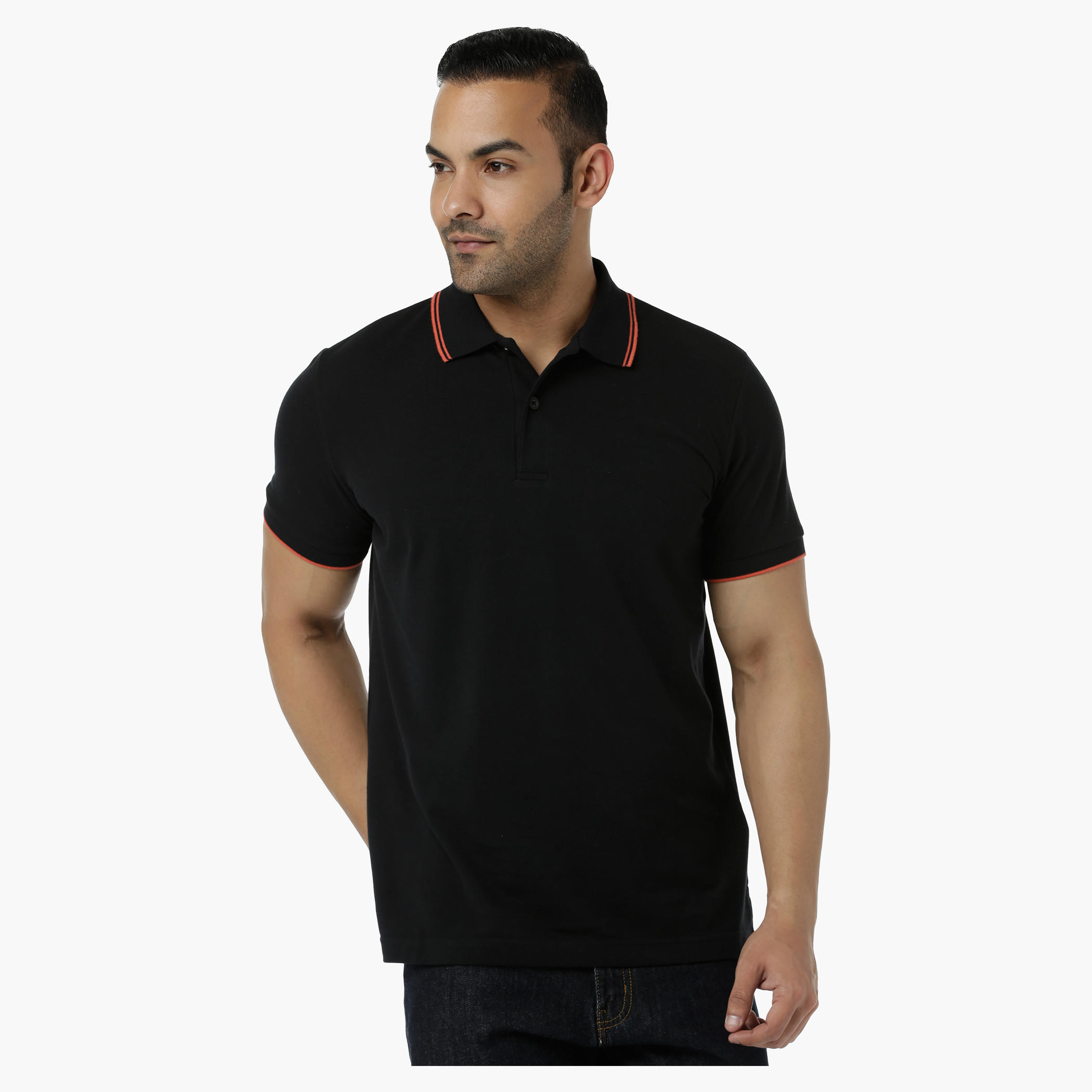 Cotton Polo T-Shirt with Pique Collar Tipping and Short Sleeves in Regular Fit-men-clothing-tshirtsandpolos-polos-image-6