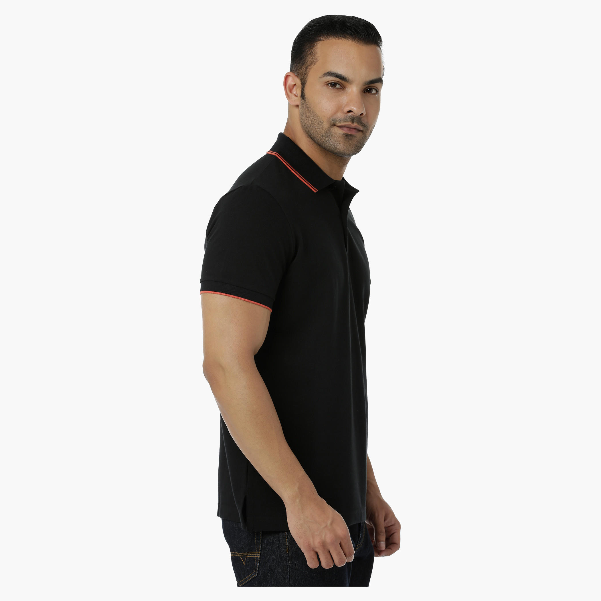 Cotton Polo T-Shirt with Pique Collar Tipping and Short Sleeves in Regular Fit-men-clothing-tshirtsandpolos-polos-image-8