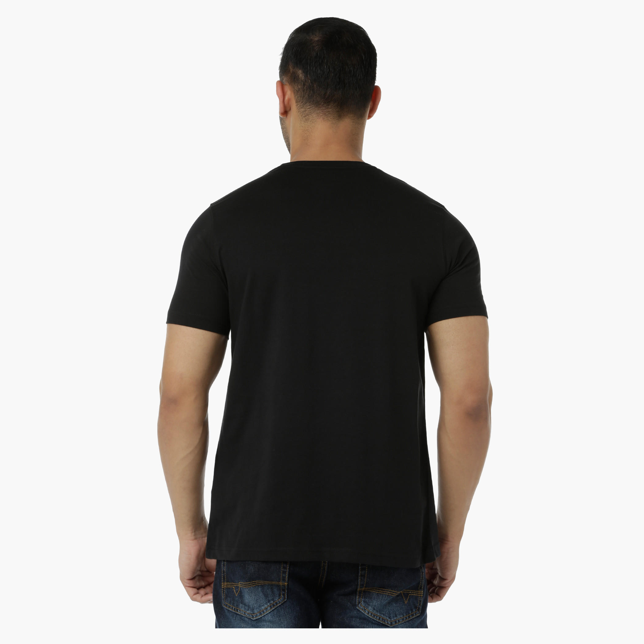 Printed Cotton T-Shirt with Round Neck and Short Sleeves in Regular Fit-men-clothing-tshirtsandpolos-tshirts-image-2