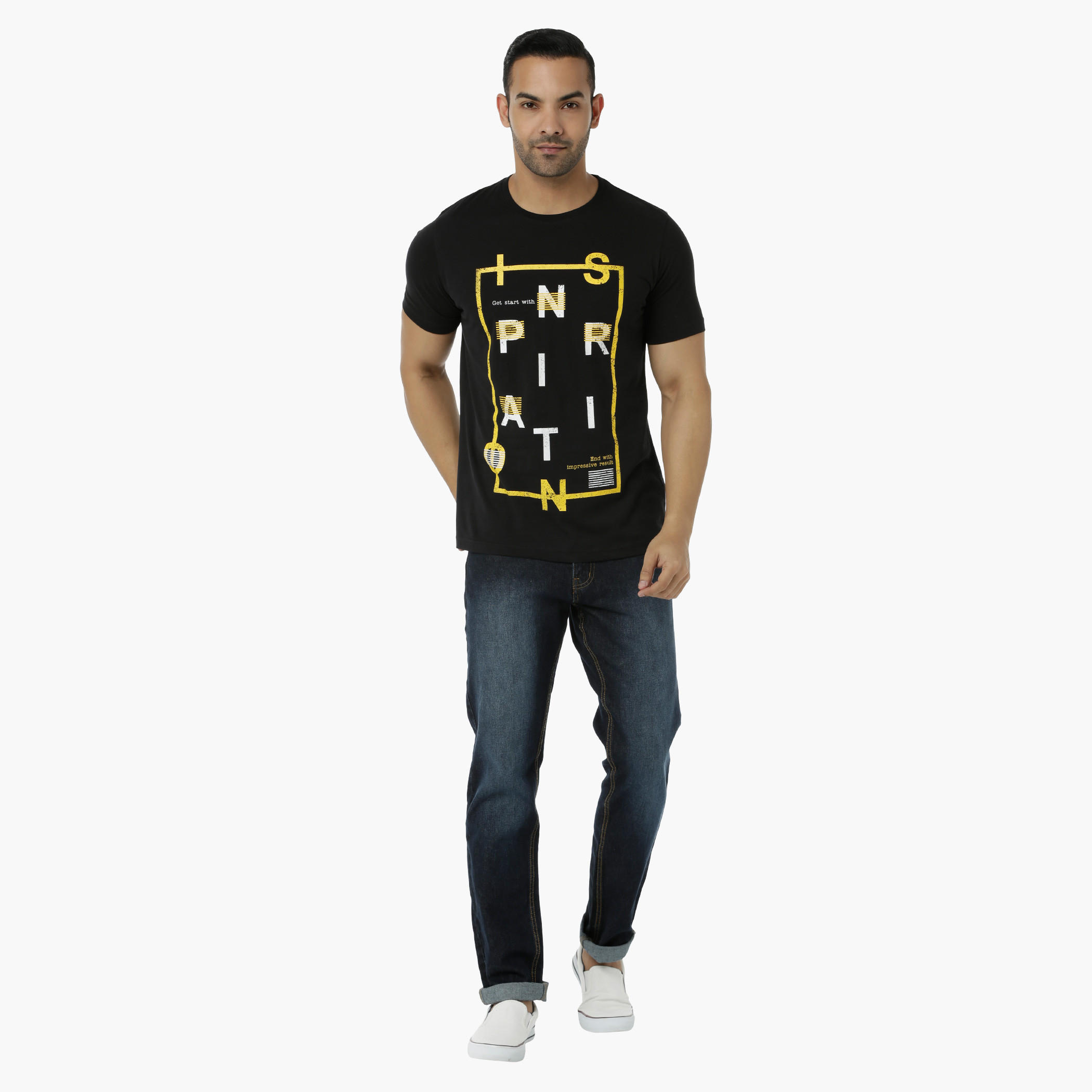 Printed Cotton T-Shirt with Round Neck and Short Sleeves in Regular Fit-men-clothing-tshirtsandpolos-tshirts-image-5
