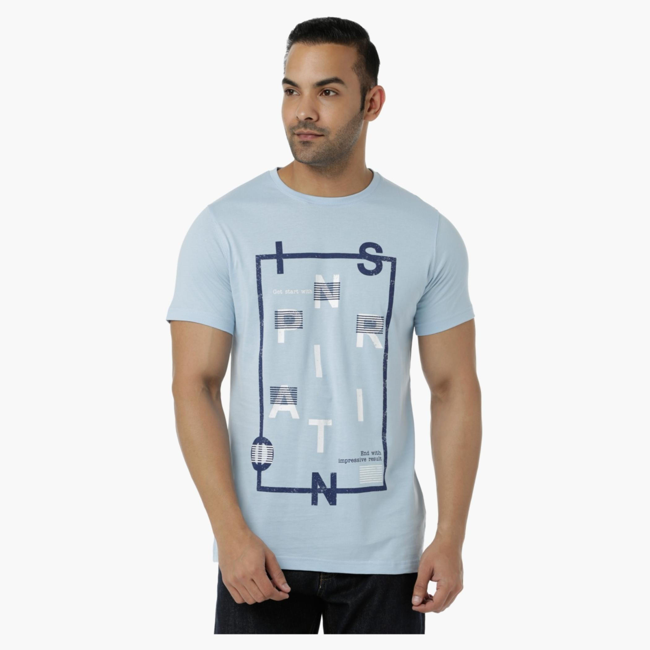 Printed Cotton T-Shirt with Round Neck and Short Sleeves in Regular Fit-men-clothing-tshirtsandpolos-tshirts-image-1