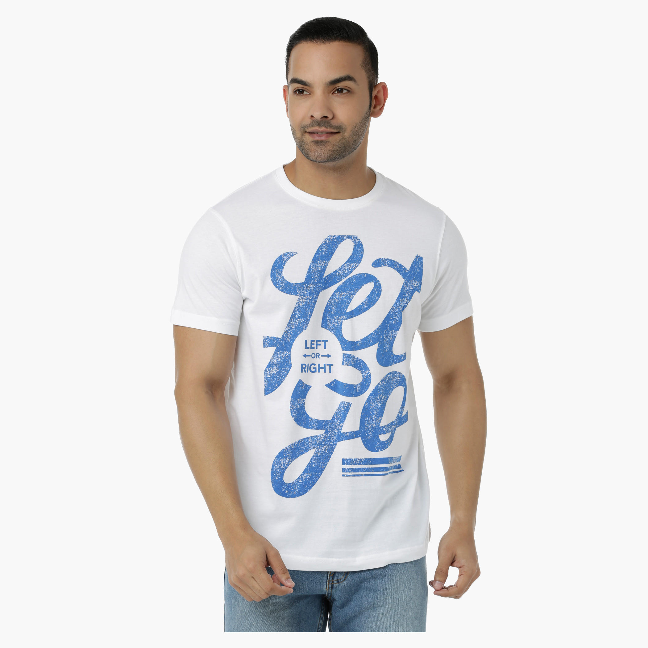 Printed Cotton T-Shirt with Round Neck and Short Sleeves in Regular Fit-men-clothing-tshirtsandpolos-tshirts-image-1