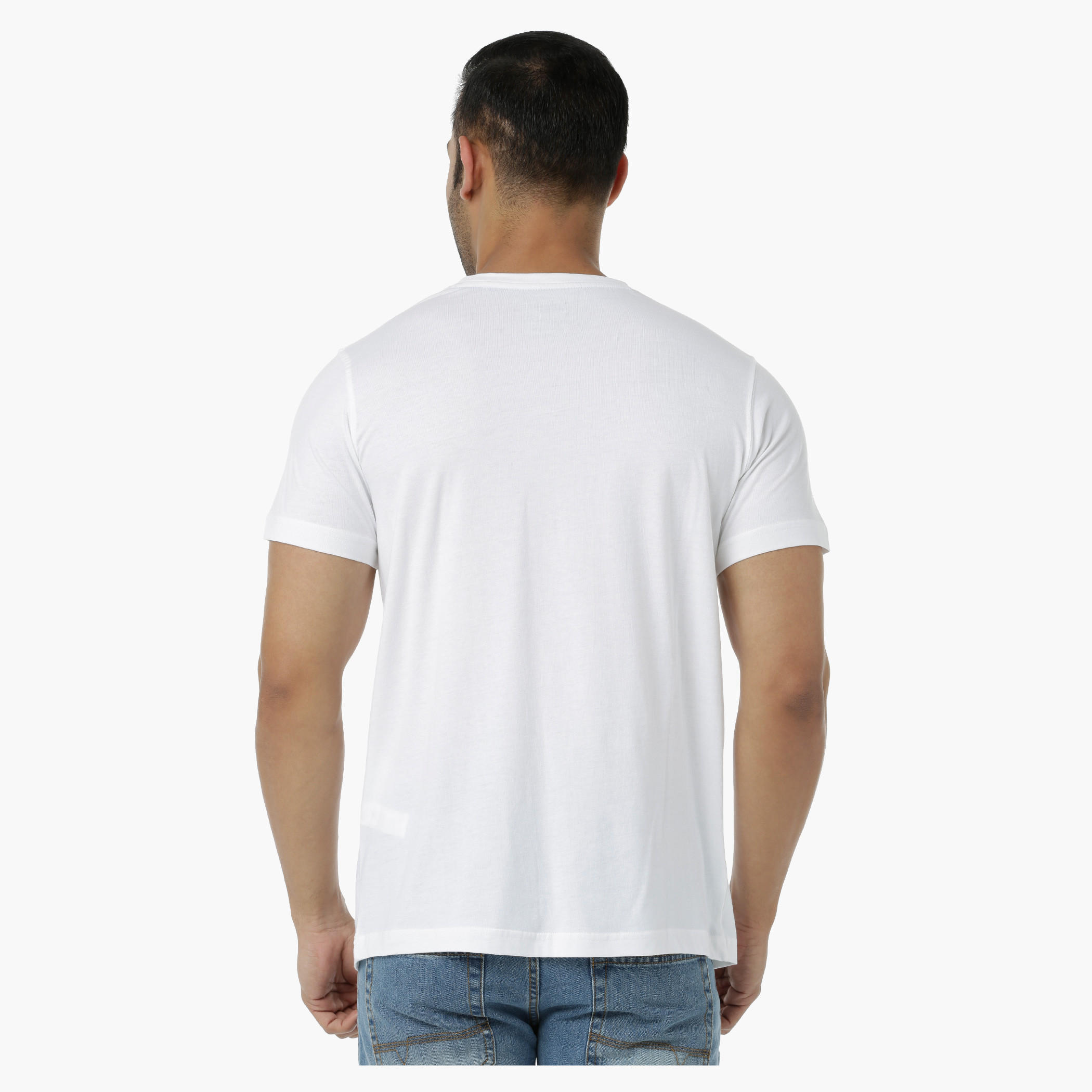 Printed Cotton T-Shirt with Round Neck and Short Sleeves in Regular Fit-men-clothing-tshirtsandpolos-tshirts-image-2