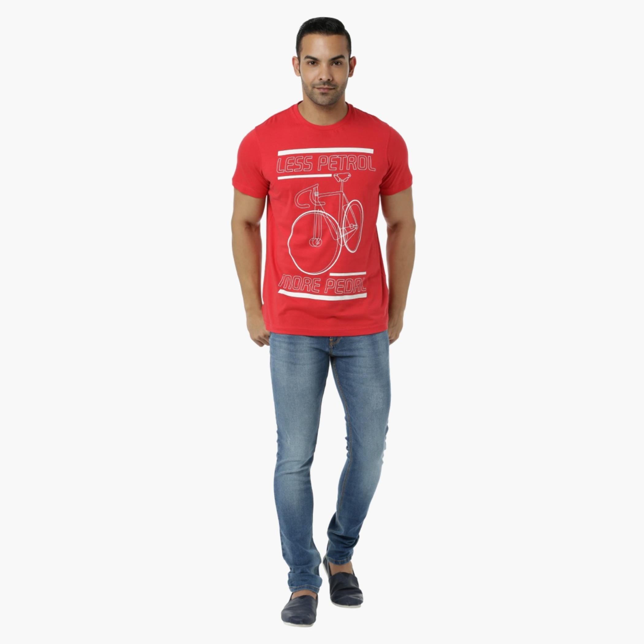 Printed Cotton T-Shirt with Round Neck and Short Sleeves in Regular Fit-men-clothing-tshirtsandpolos-tshirts-image-3