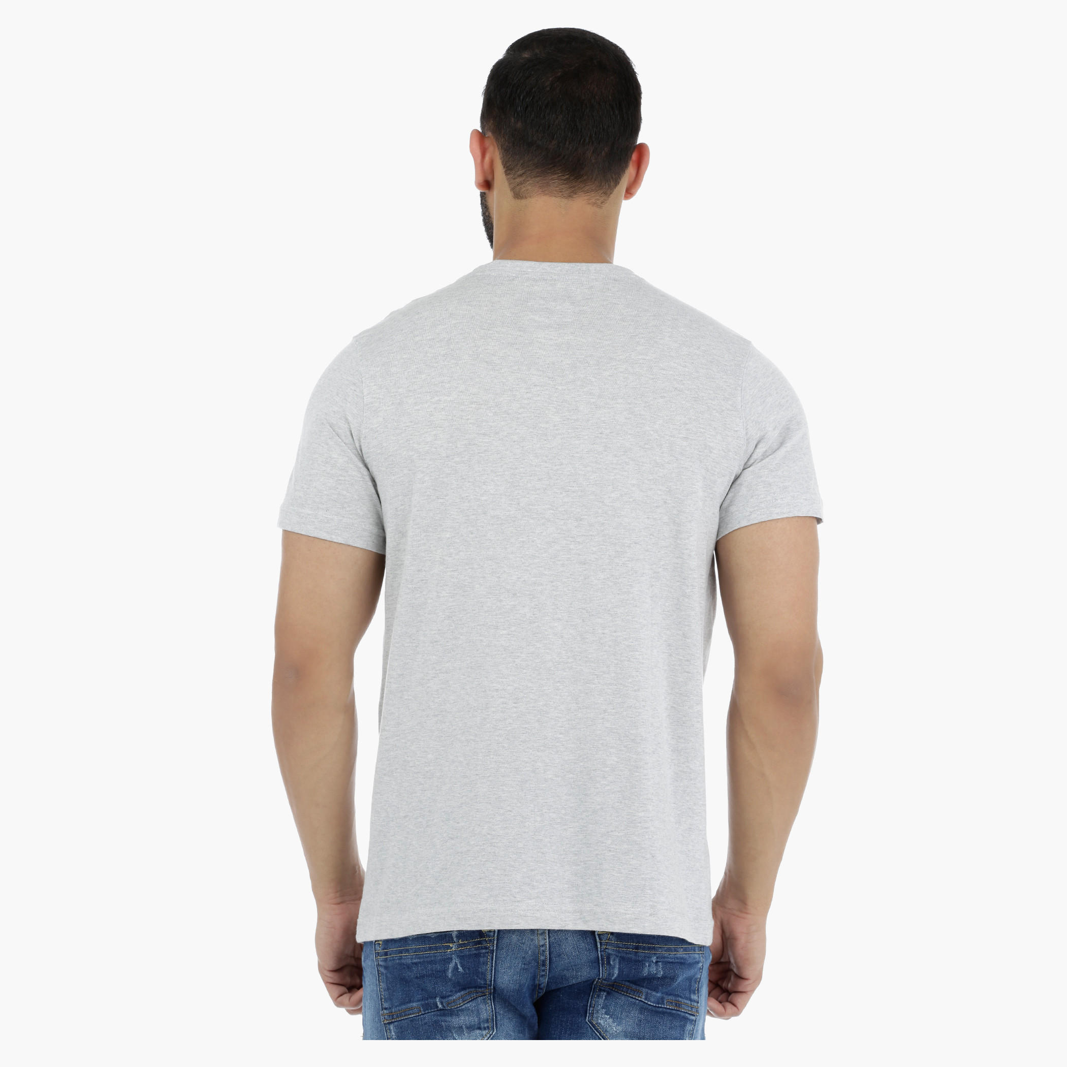Printed Crew Neck T-Shirt with Short Sleeves-men-clothing-tshirtsandpolos-tshirts-image-4