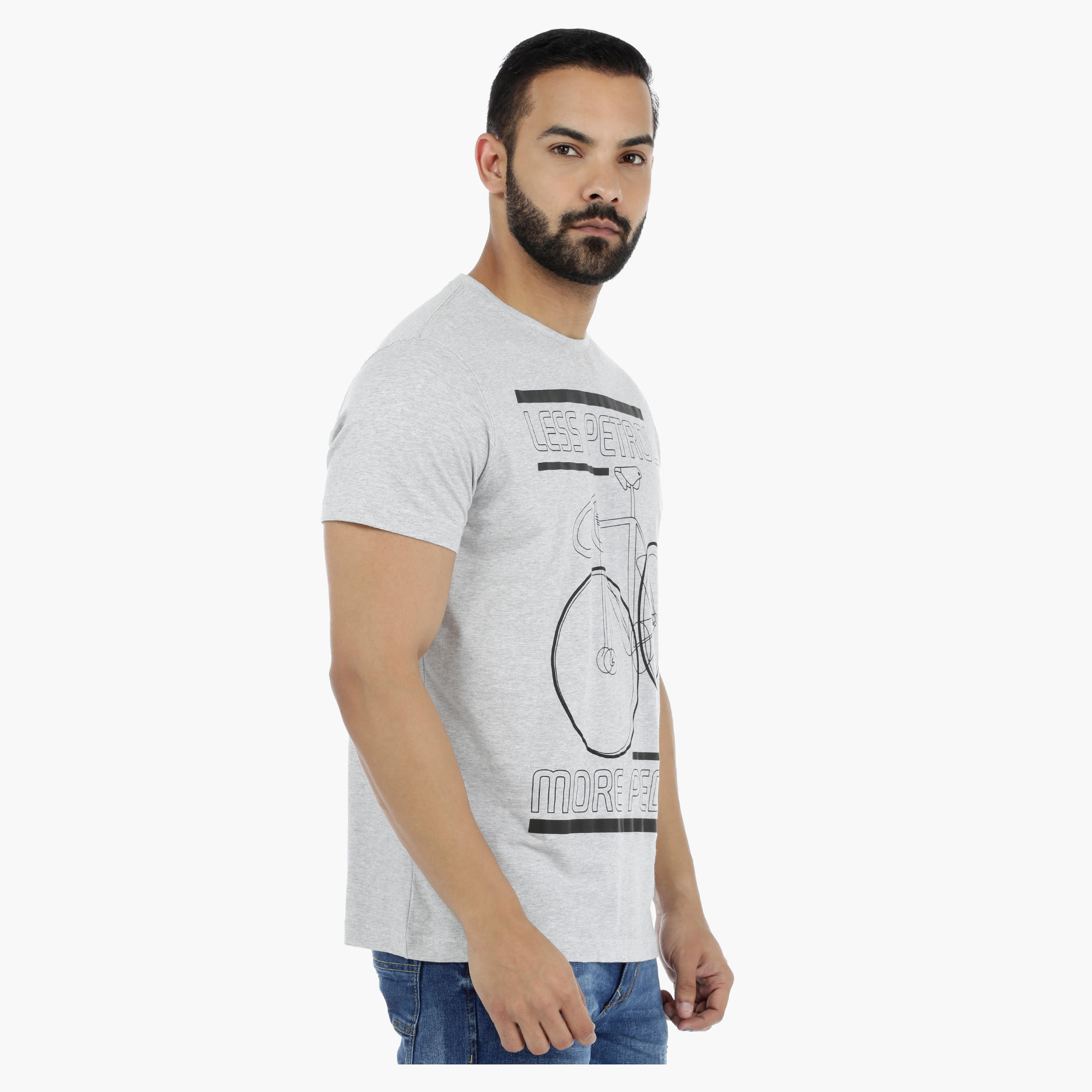 Printed Crew Neck T-Shirt with Short Sleeves-men-clothing-tshirtsandpolos-tshirts-image-3