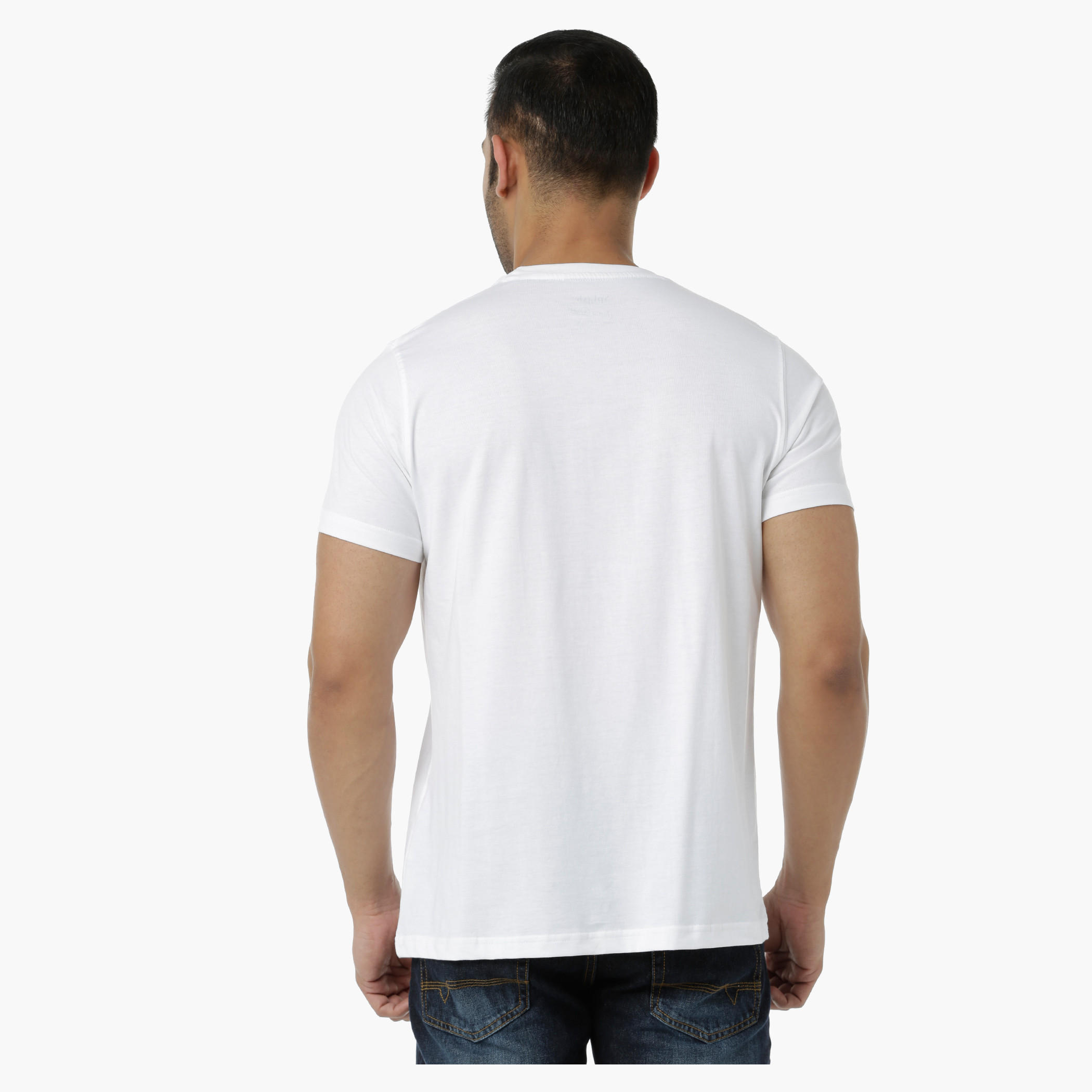 Printed Cotton T-Shirt with Round Neck and Short Sleeves in Regular Fit-men-clothing-tshirtsandpolos-tshirts-image-2