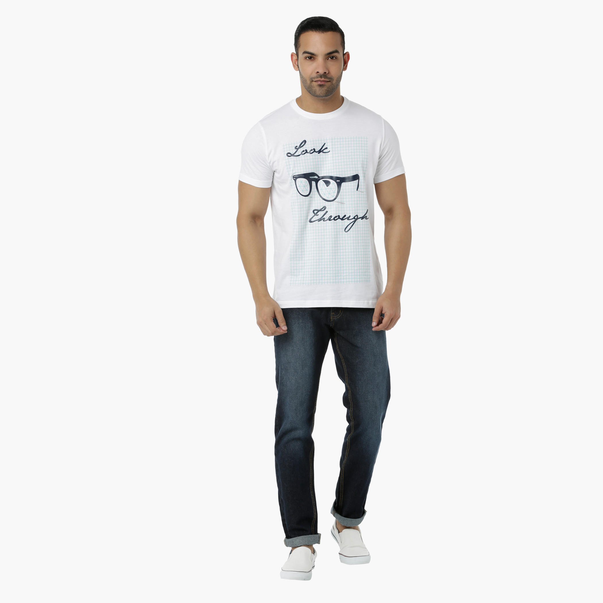 Printed Cotton T-Shirt with Round Neck and Short Sleeves in Regular Fit-men-clothing-tshirtsandpolos-tshirts-image-5