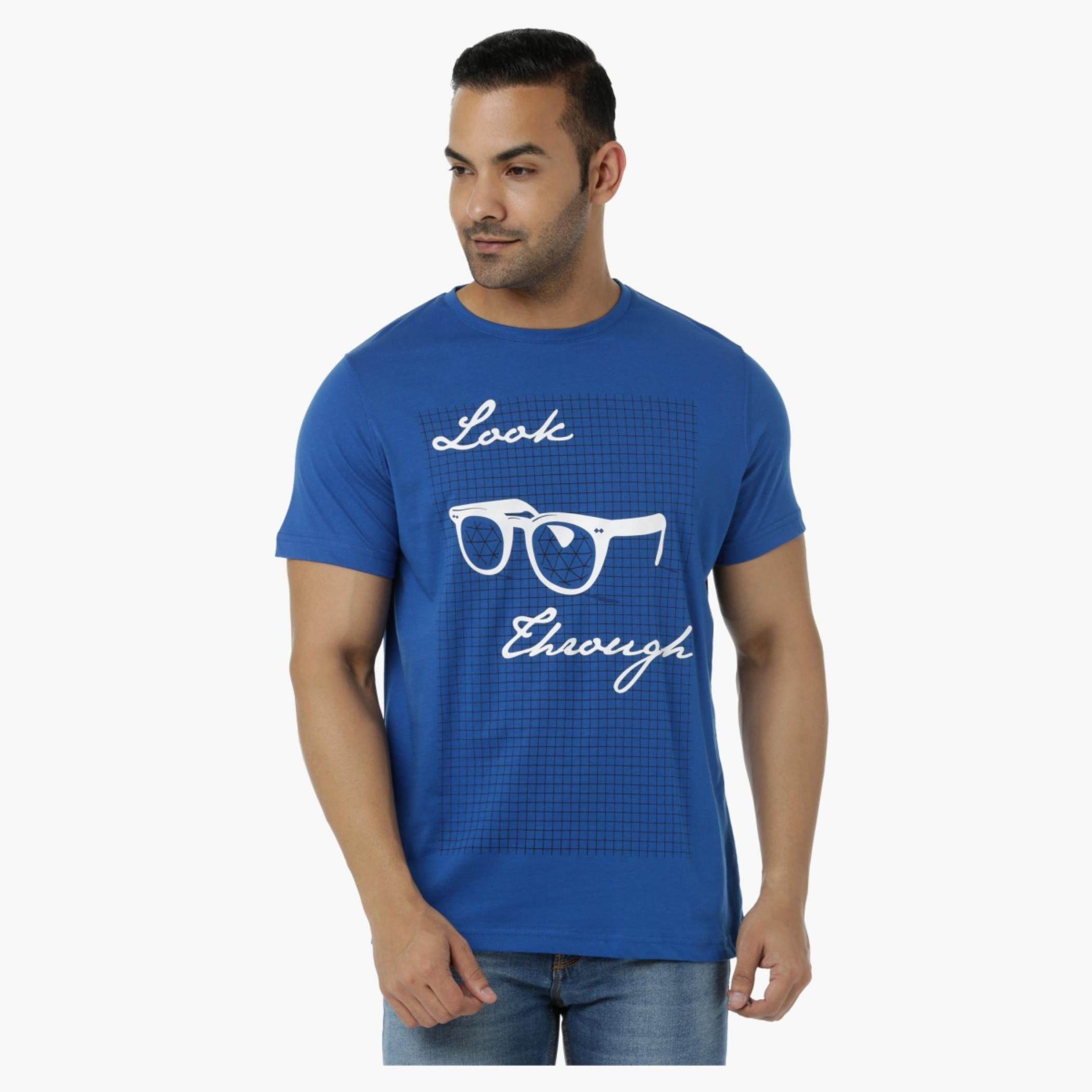 Printed Cotton T-Shirt with Round Neck and Short Sleeves in Regular Fit-men-clothing-tshirtsandpolos-tshirts-image-1