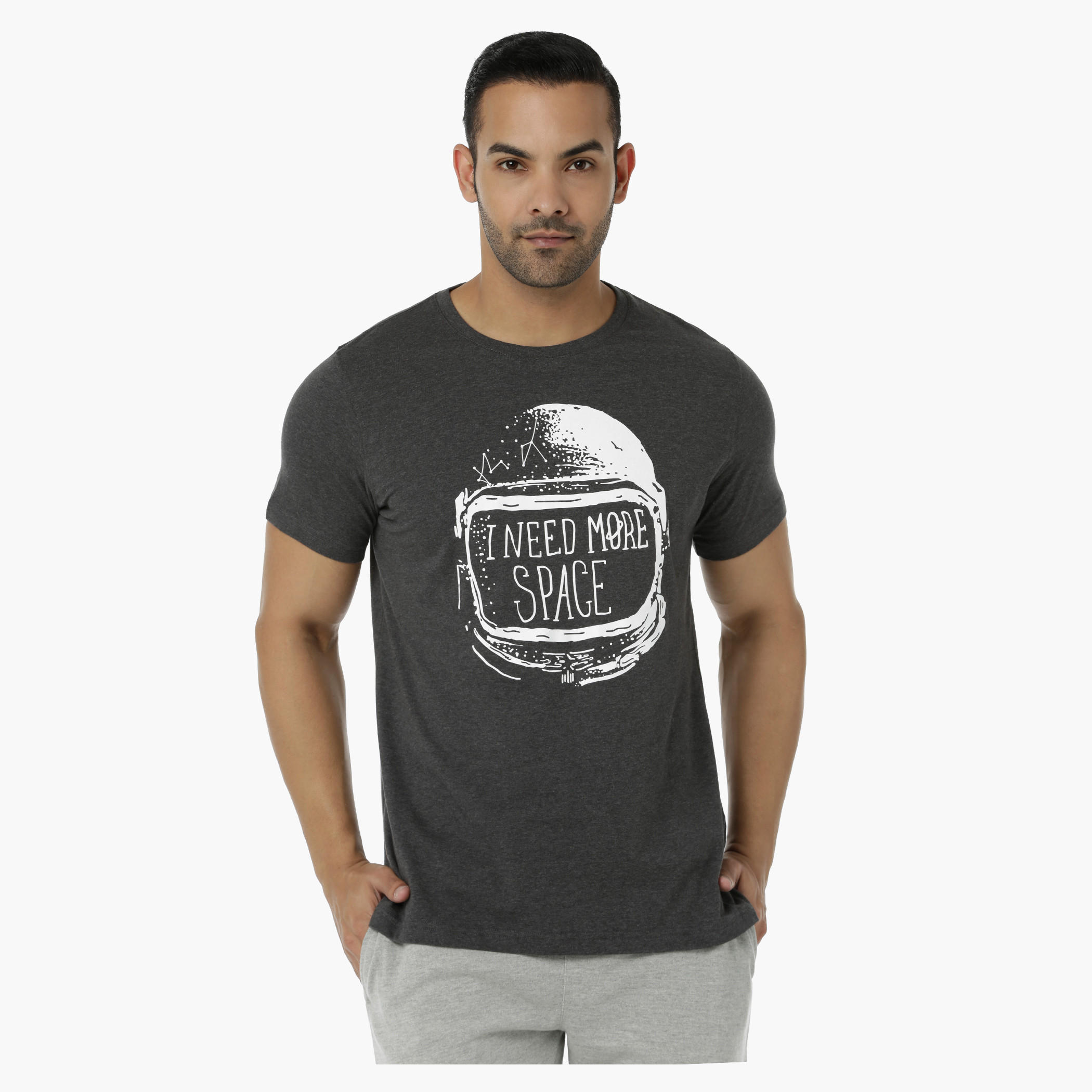 Printed Cotton T-Shirt with Round Neck and Short Sleeves in Regular Fit-men-clothing-tshirtsandpolos-tshirts-image-1