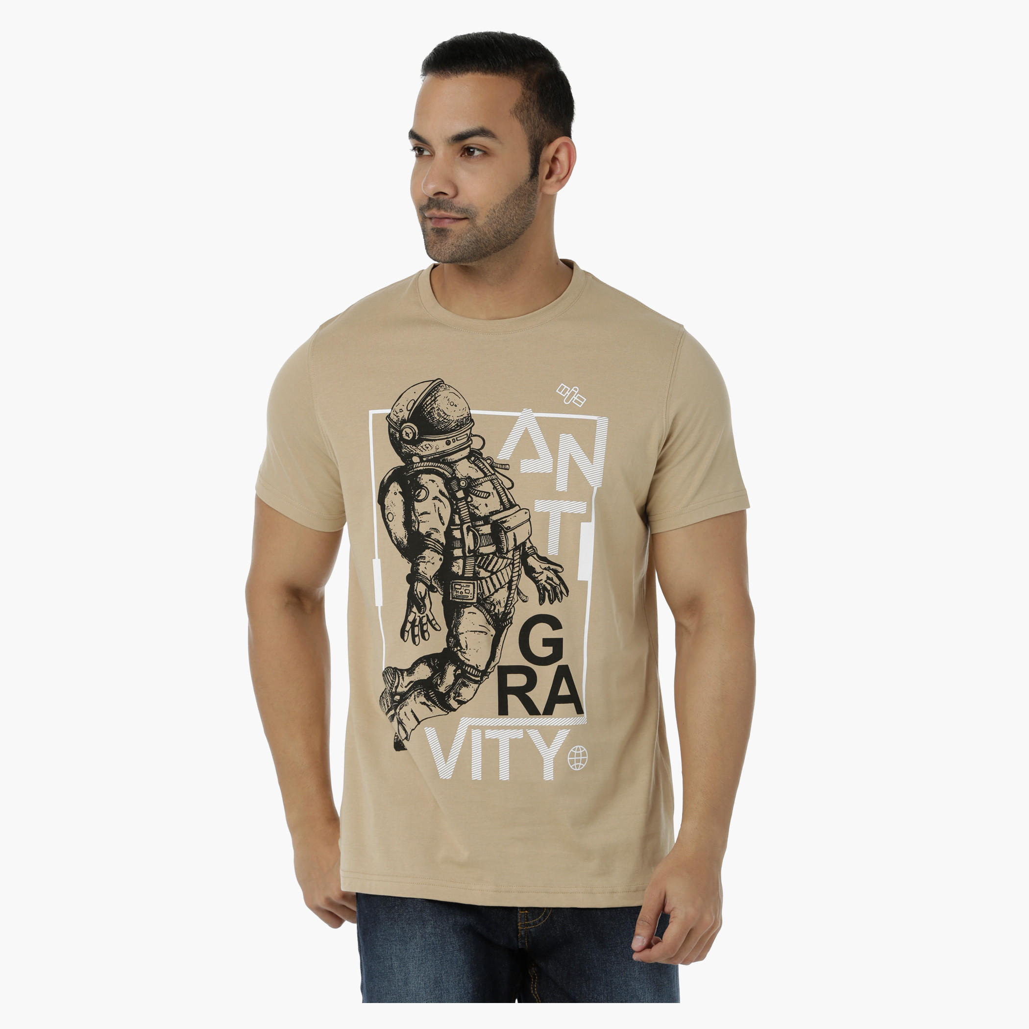 Printed Cotton T-Shirt with Round Neck and Short Sleeves in Regular Fit-men-clothing-tshirtsandpolos-tshirts-image-1