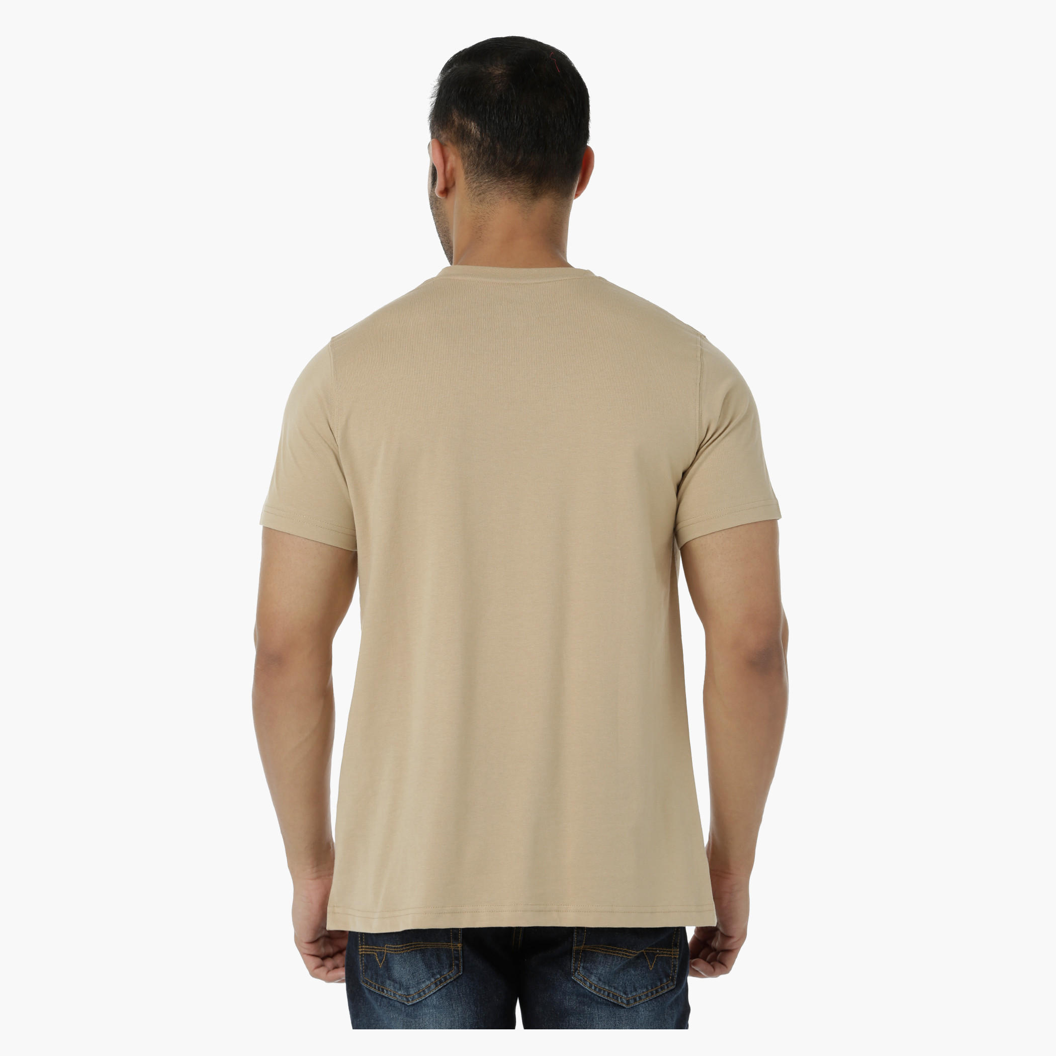 Printed Cotton T-Shirt with Round Neck and Short Sleeves in Regular Fit-men-clothing-tshirtsandpolos-tshirts-image-2