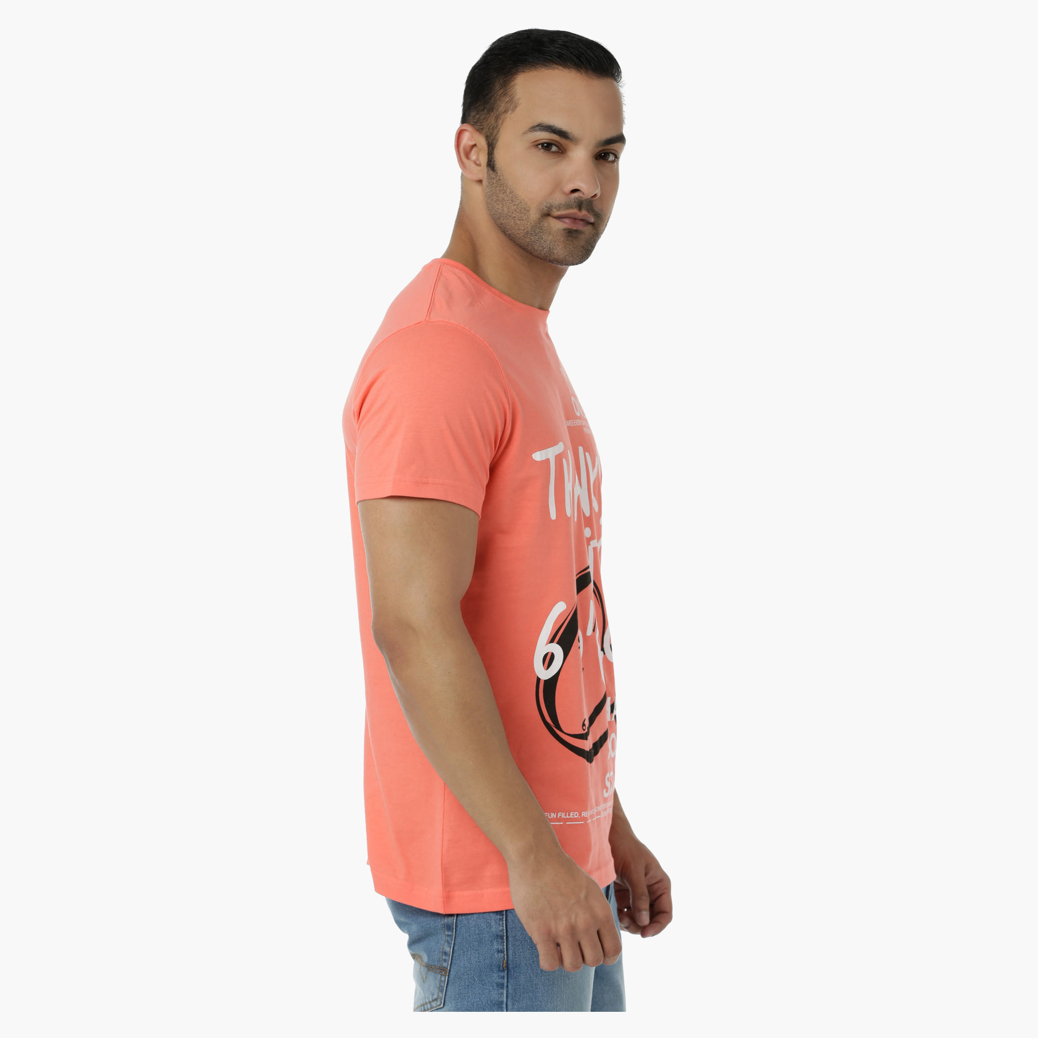 Printed Cotton T-Shirt with Round Neck and Short Sleeves in Regular Fit-men-clothing-tshirtsandpolos-tshirts-image-3