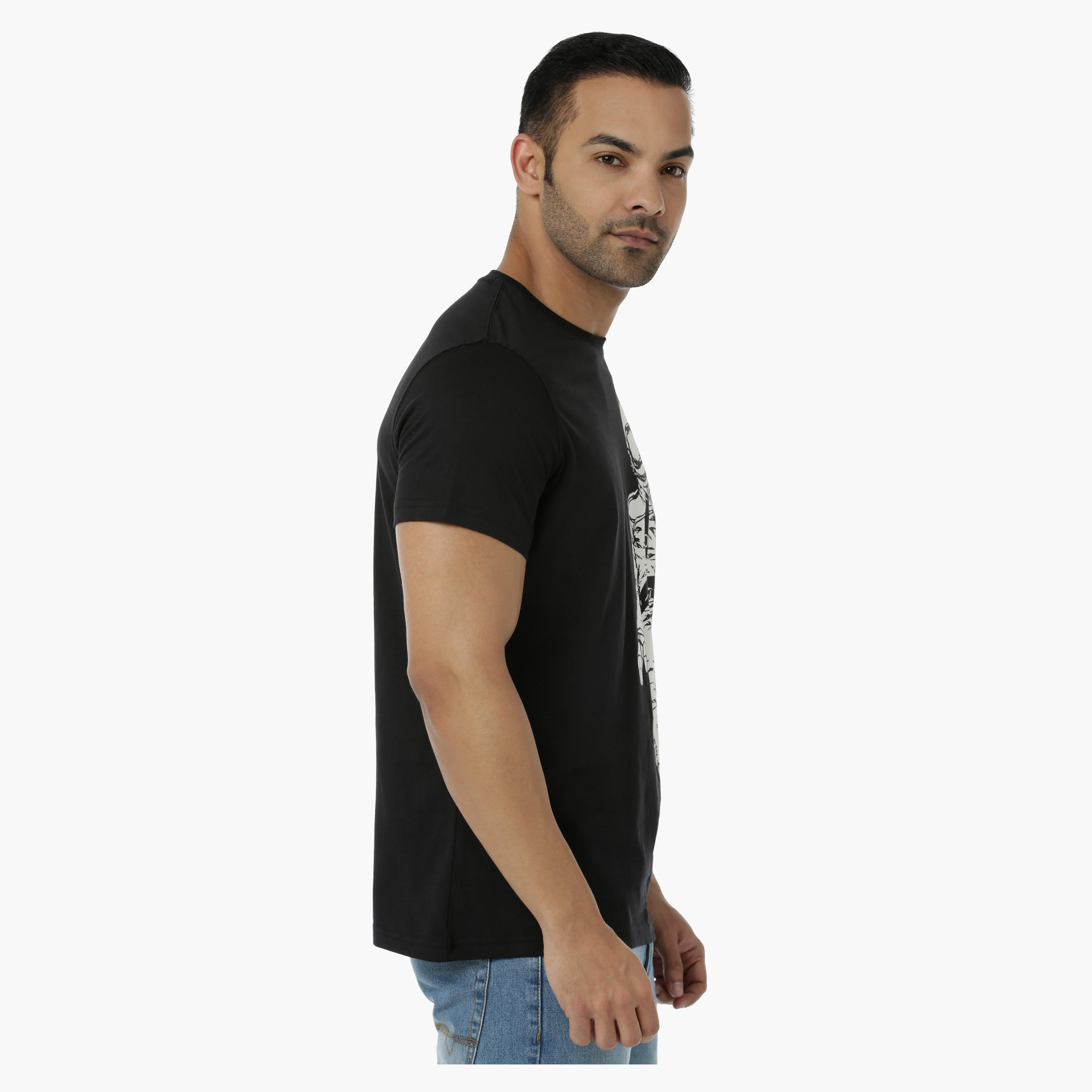 Printed Cotton T-Shirt with Round Neck and Short Sleeves in Regular Fit-men-clothing-tshirtsandpolos-tshirts-image-3