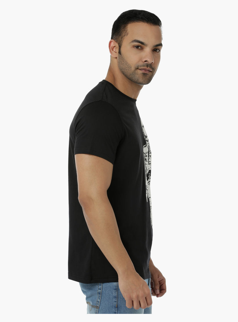 Printed Cotton T-Shirt with Round Neck and Short Sleeves in Regular Fit-men-clothing-tshirtsandpolos-tshirts-image-3