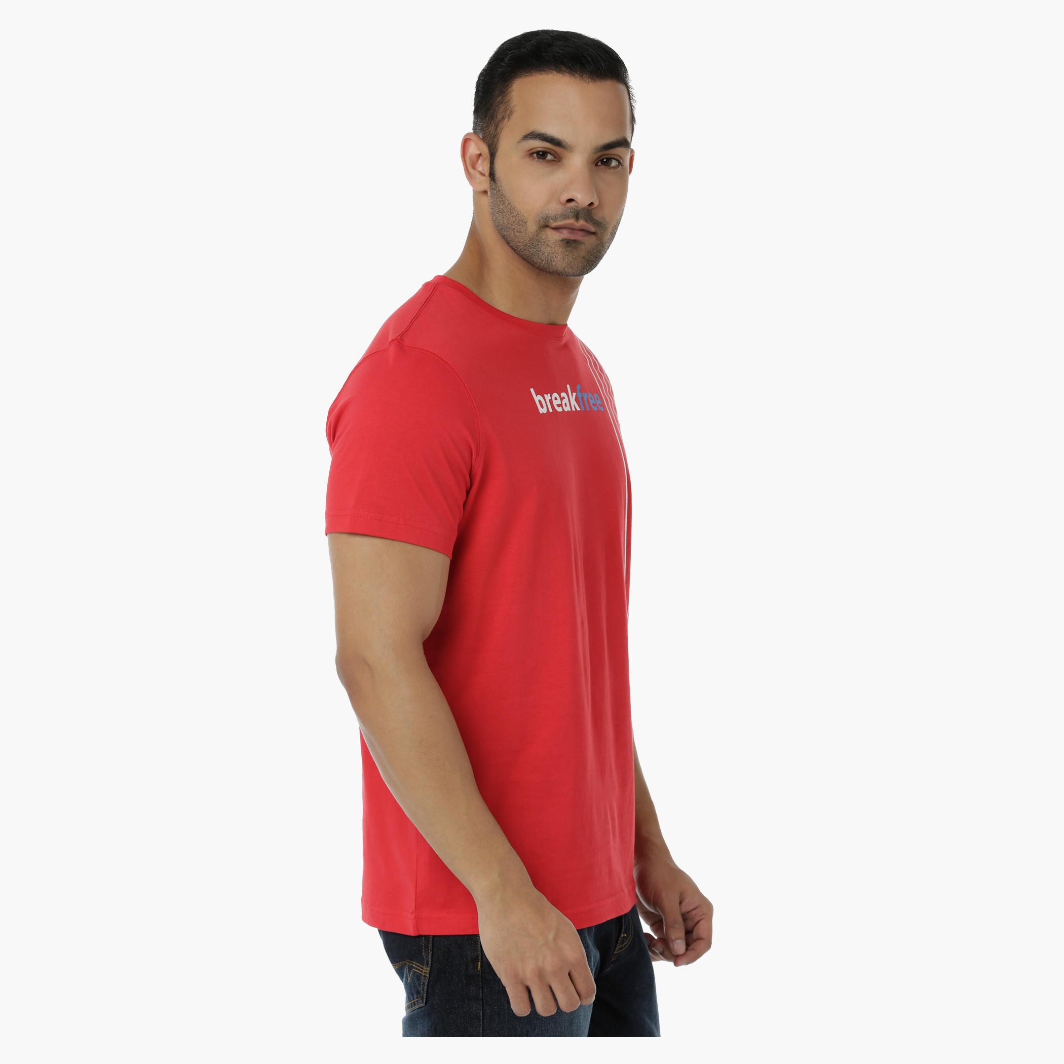 Printed Cotton T-Shirt with Round Neck and Short Sleeves in Regular Fit-men-clothing-tshirtsandpolos-tshirts-image-3
