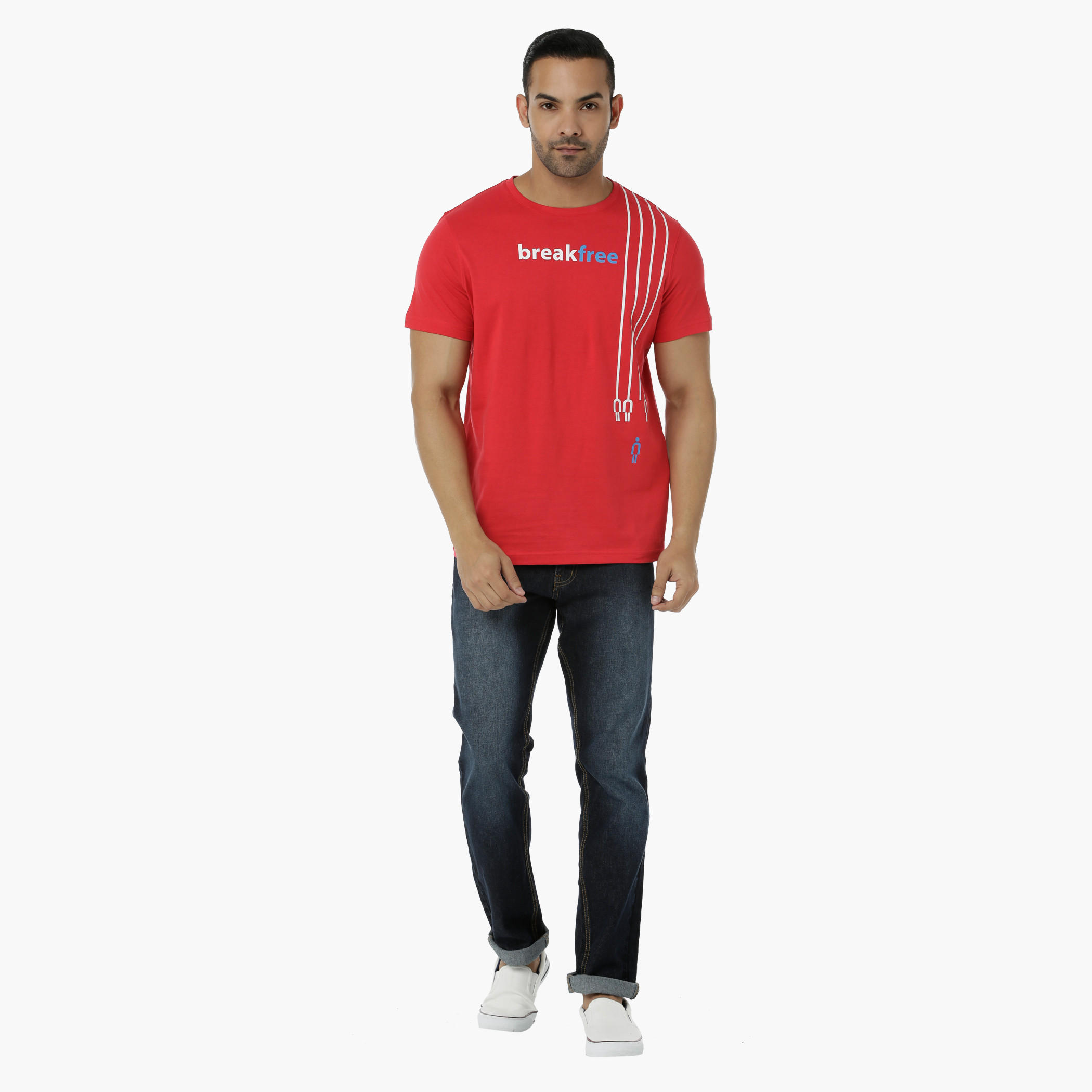 Printed Cotton T-Shirt with Round Neck and Short Sleeves in Regular Fit-men-clothing-tshirtsandpolos-tshirts-image-5