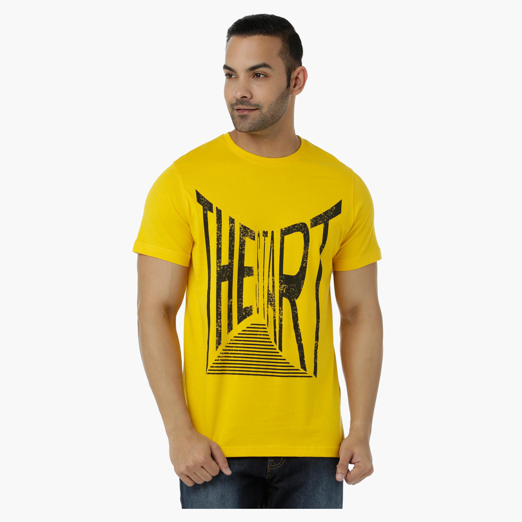 Printed Cotton T-Shirt with Round Neck and Short Sleeves in Regular Fit-men-clothing-tshirtsandpolos-tshirts-image-1