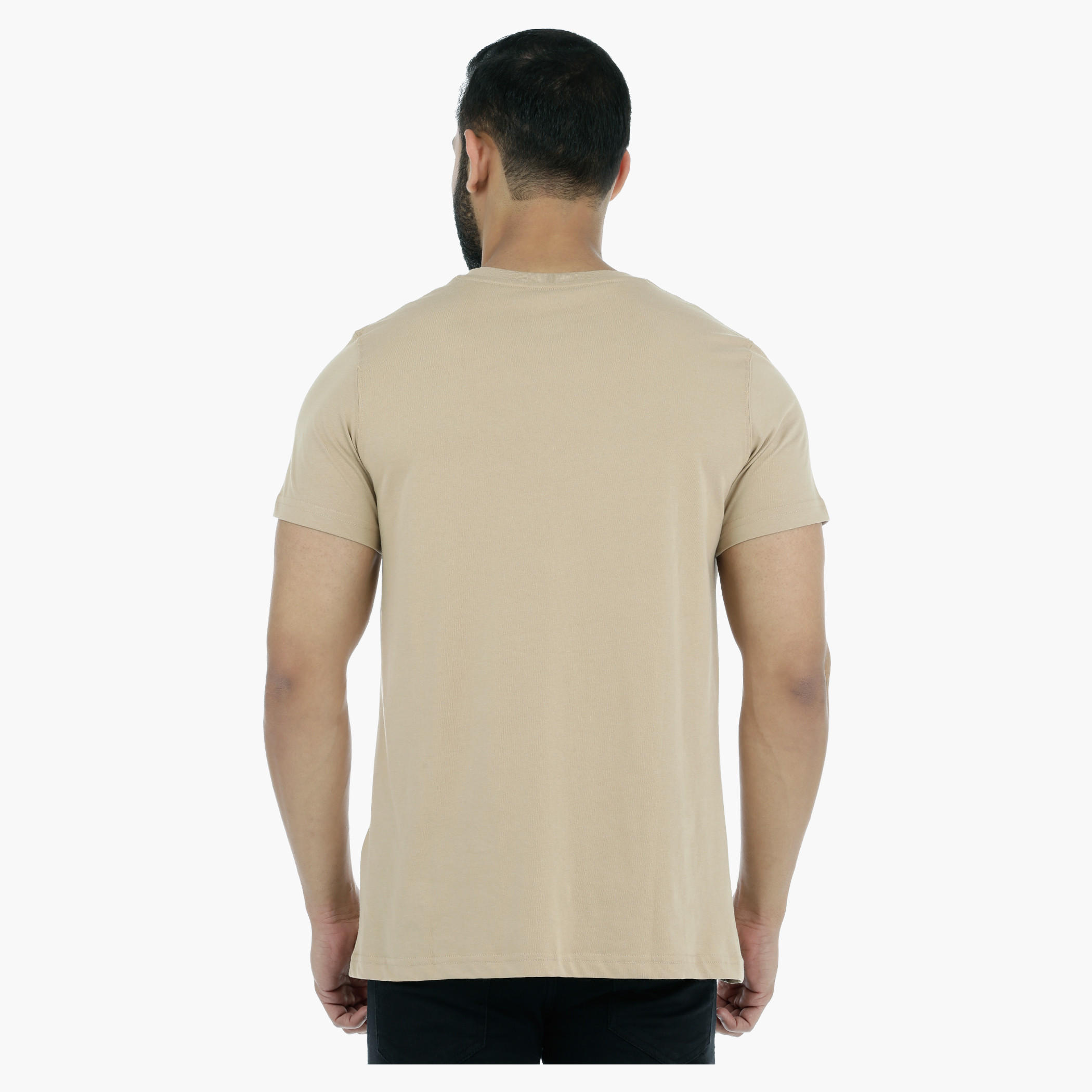 Printed Crew Neck T-Shirt with Short Sleeves-men-clothing-tshirtsandpolos-tshirts-image-2