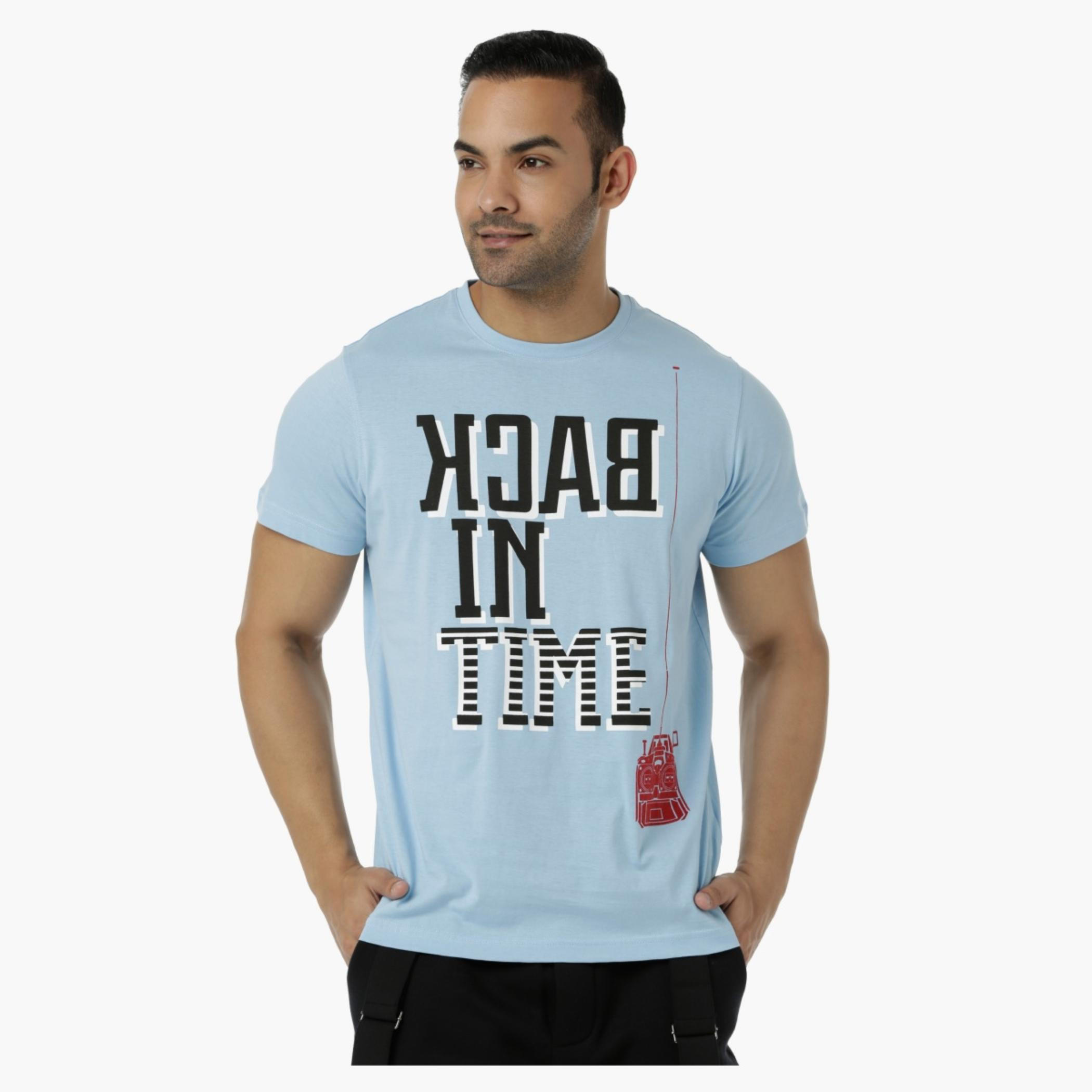 Printed Cotton T-Shirt with Round Neck and Short Sleeves in Regular Fit-men-clothing-tshirtsandpolos-tshirts-image-1