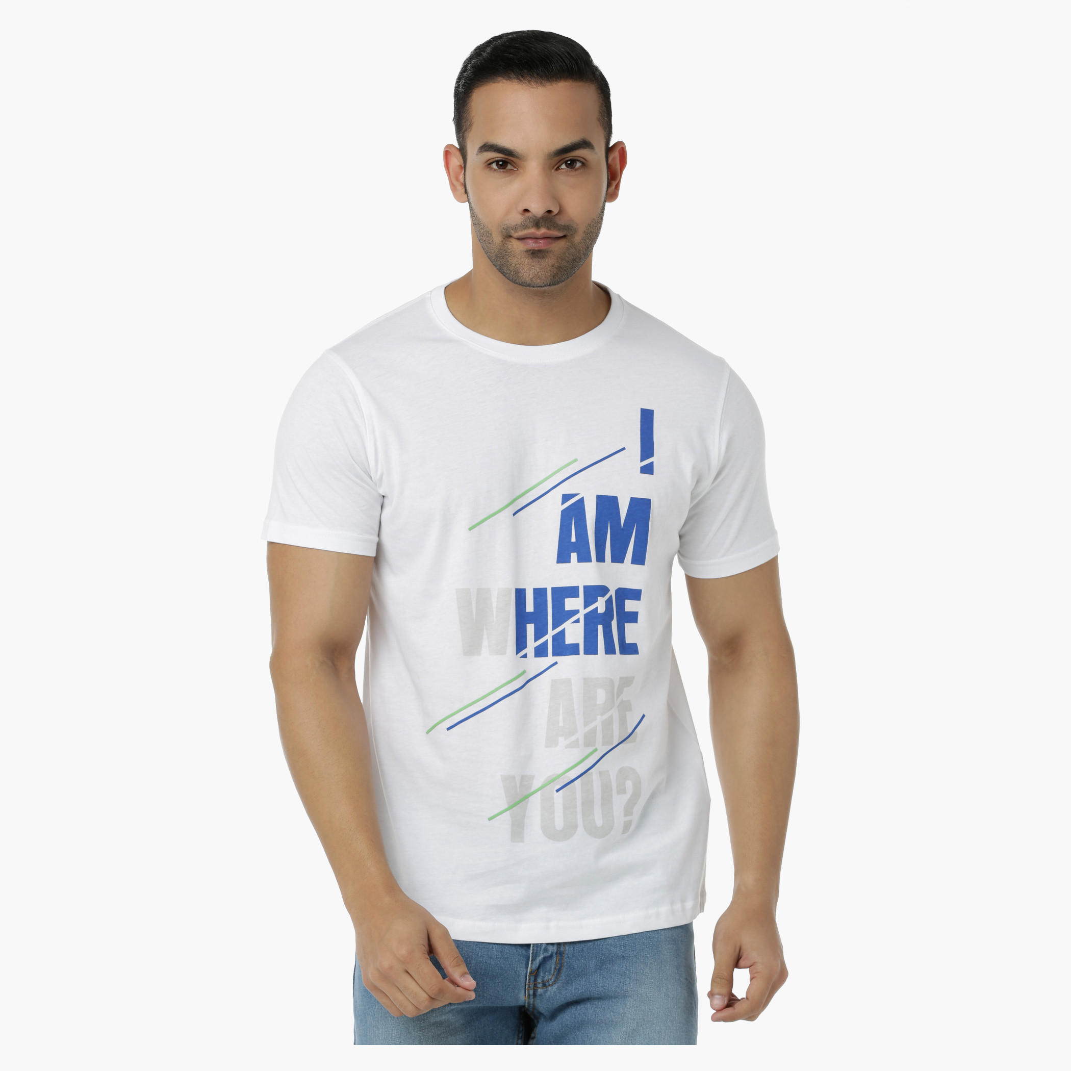 Printed Cotton T-Shirt with Round Neck and Short Sleeves in Regular Fit-men-clothing-tshirtsandpolos-tshirts-image-1