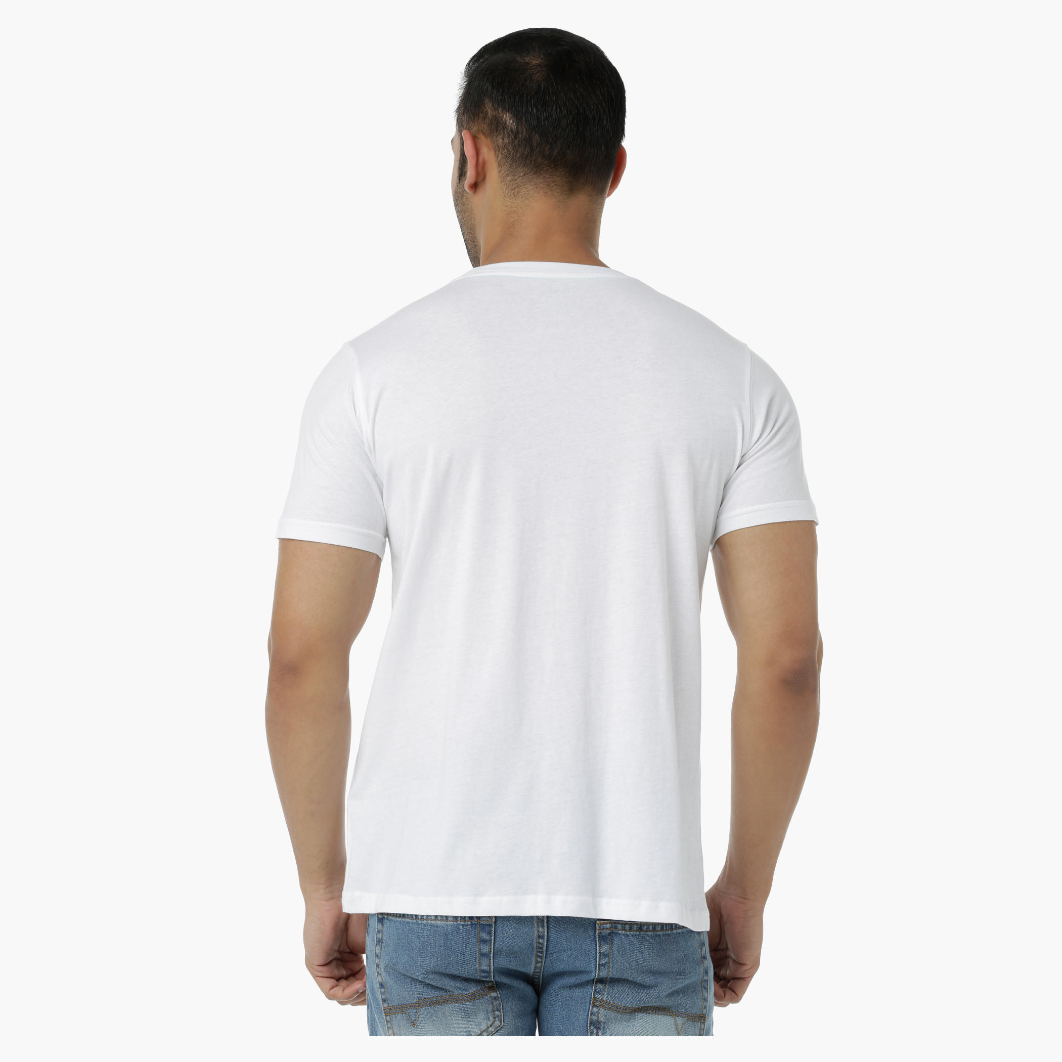 Printed Cotton T-Shirt with Round Neck and Short Sleeves in Regular Fit-men-clothing-tshirtsandpolos-tshirts-image-2