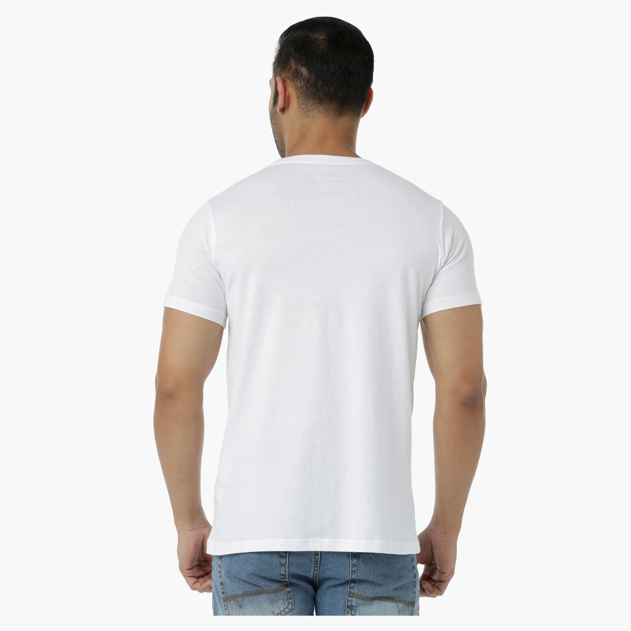 Printed Cotton T-Shirt with Round Neck and Short Sleeves in Regular Fit-men-clothing-tshirtsandpolos-tshirts-image-2