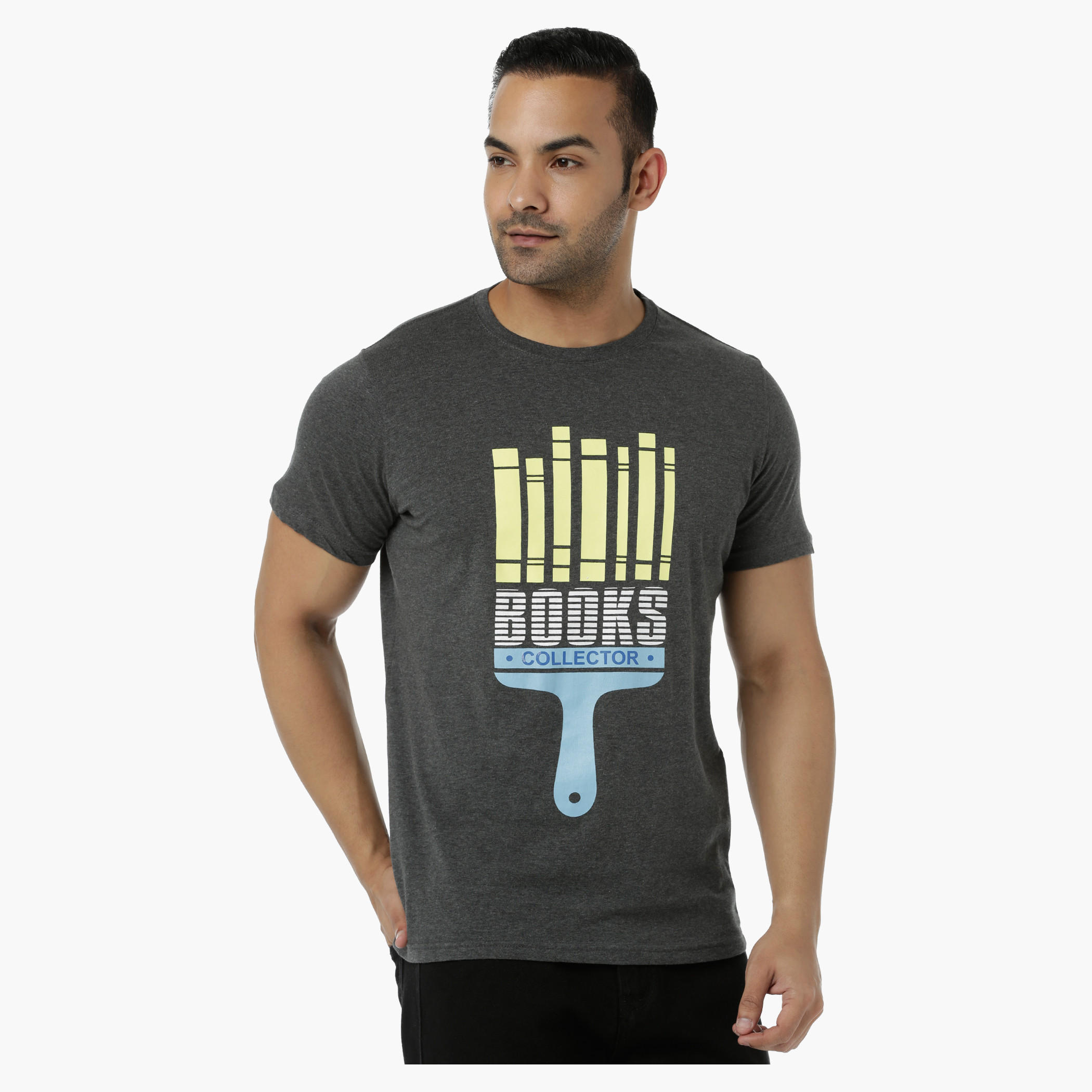 Printed Cotton T-Shirt with Round Neck and Short Sleeves in Regular Fit-men-clothing-tshirtsandpolos-tshirts-image-1
