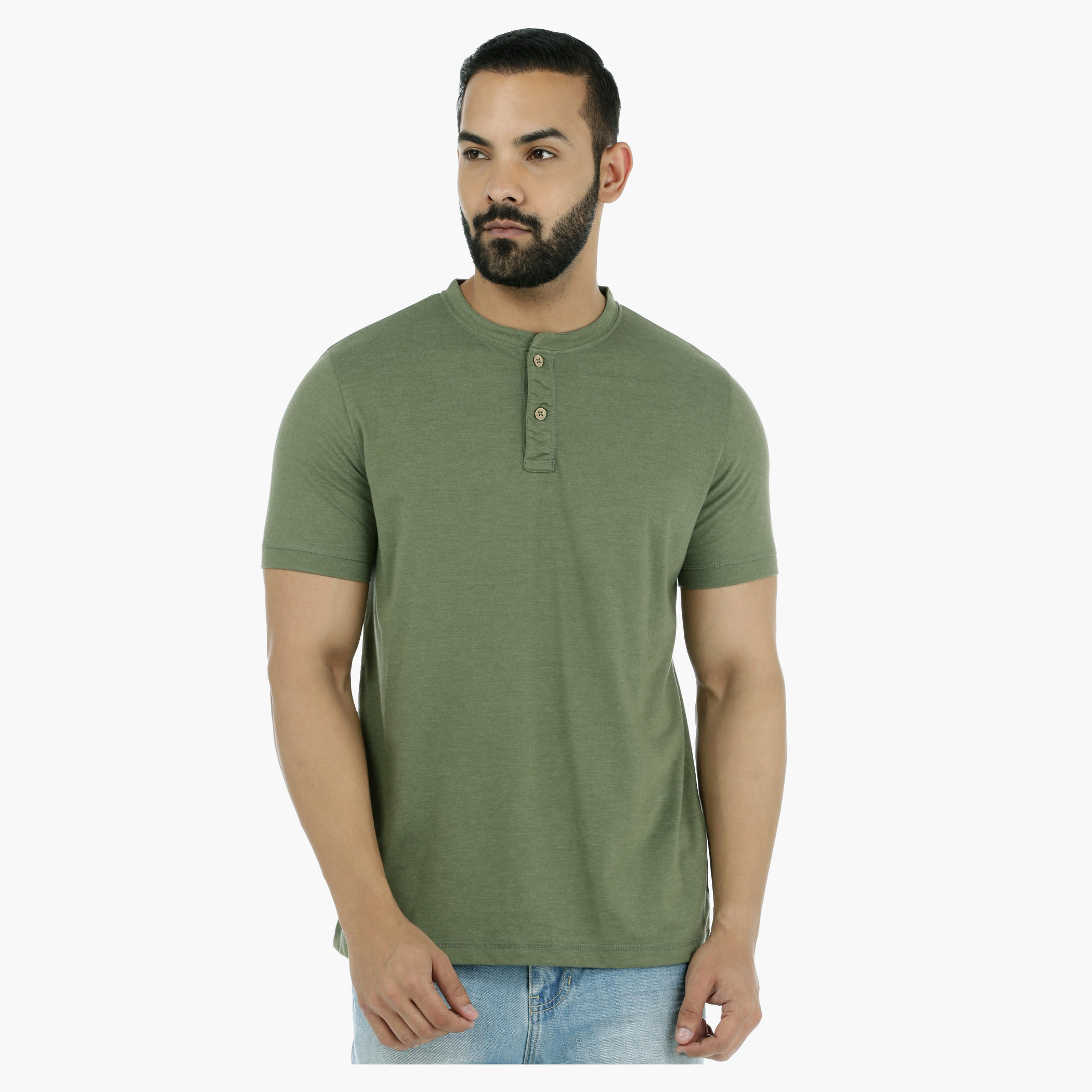 Henley Neck T-Shirt with Short Sleeves-men-clothing-tshirtsandpolos-tshirts-image-1