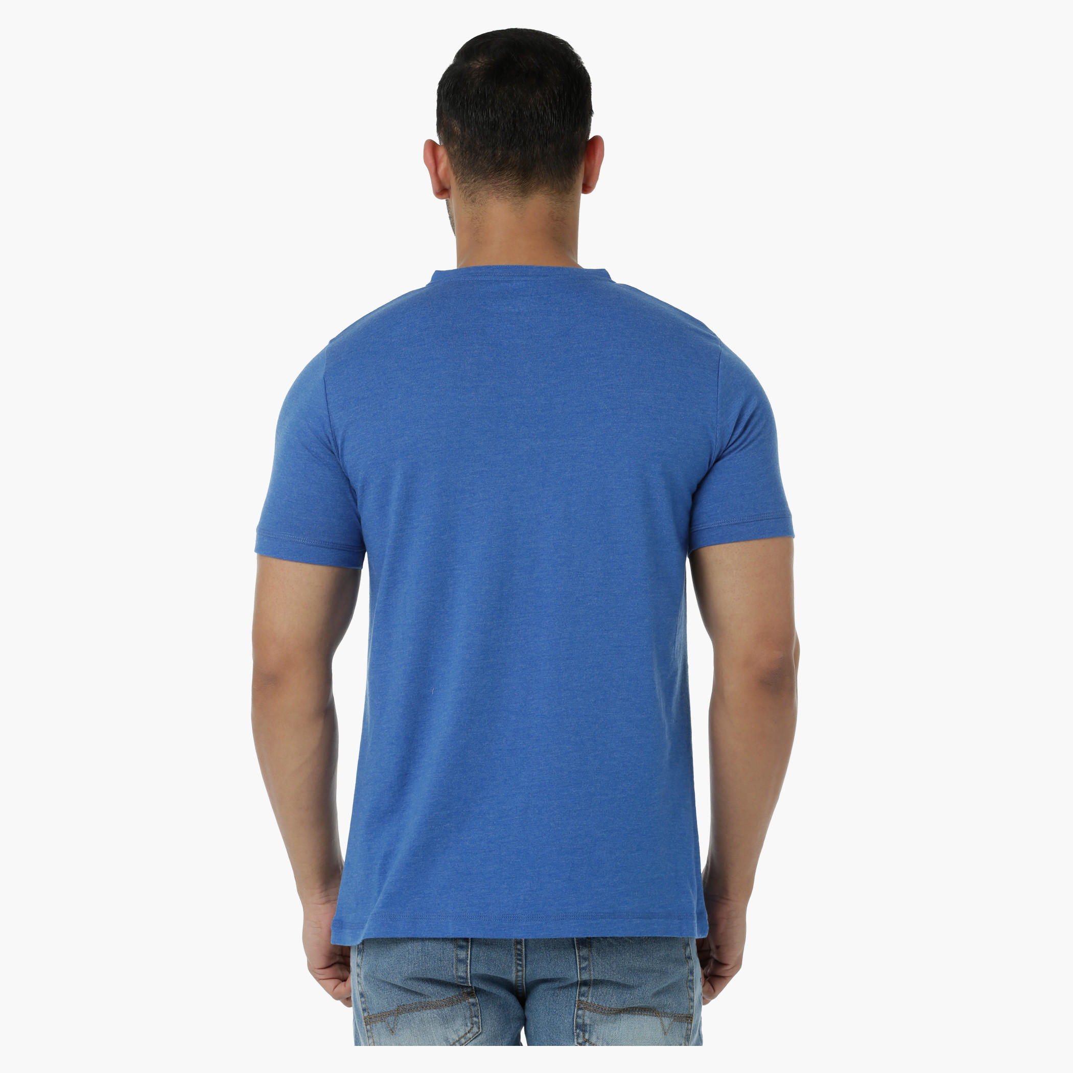 Basic T-Shirt with Henley Neck and Short Sleeves in Regular Fit-men-clothing-tshirtsandpolos-tshirts-image-2