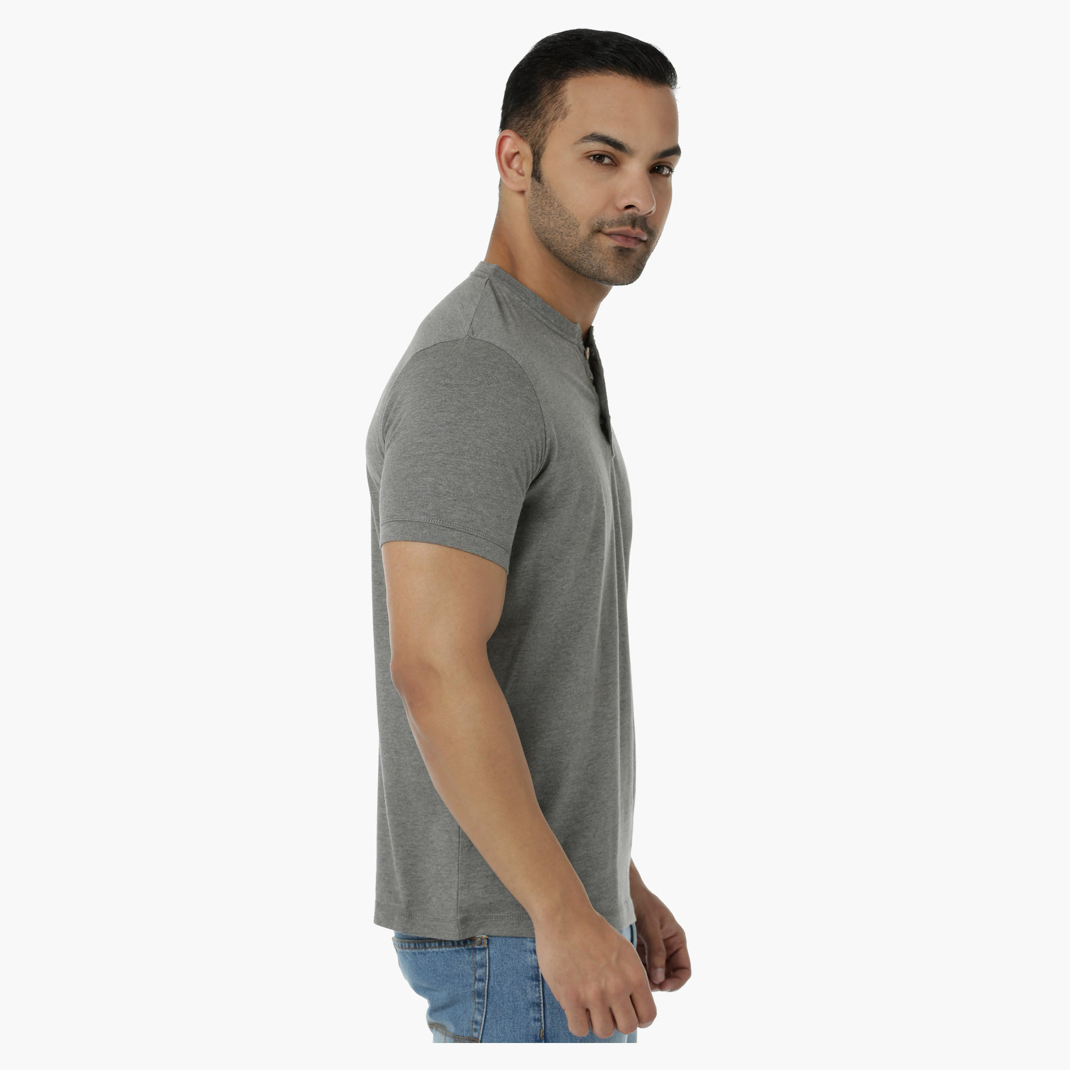 Basic T-Shirt with Henley Neck and Short Sleeves in Regular Fit-men-clothing-tshirtsandpolos-tshirts-image-8