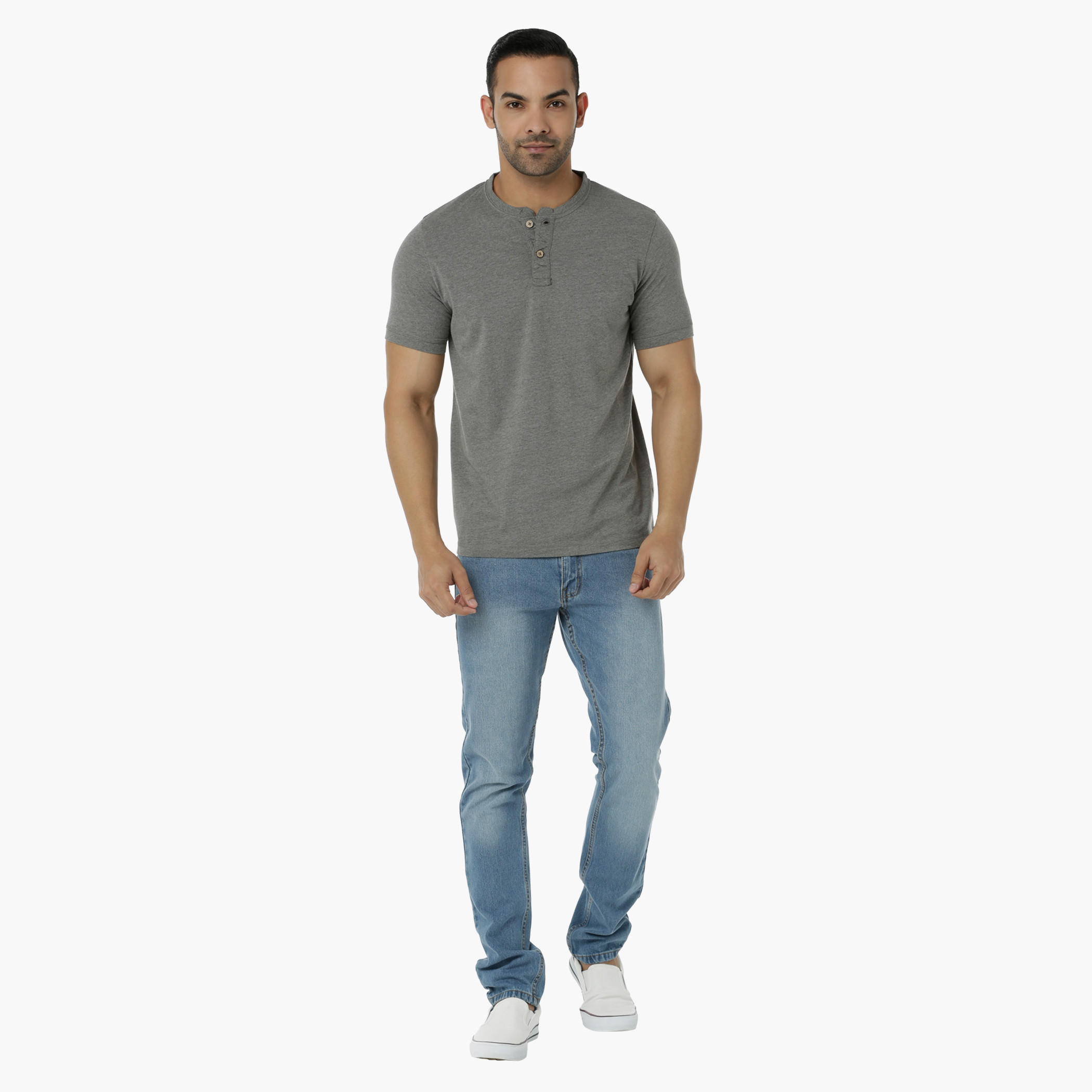 Basic T-Shirt with Henley Neck and Short Sleeves in Regular Fit-men-clothing-tshirtsandpolos-tshirts-image-10