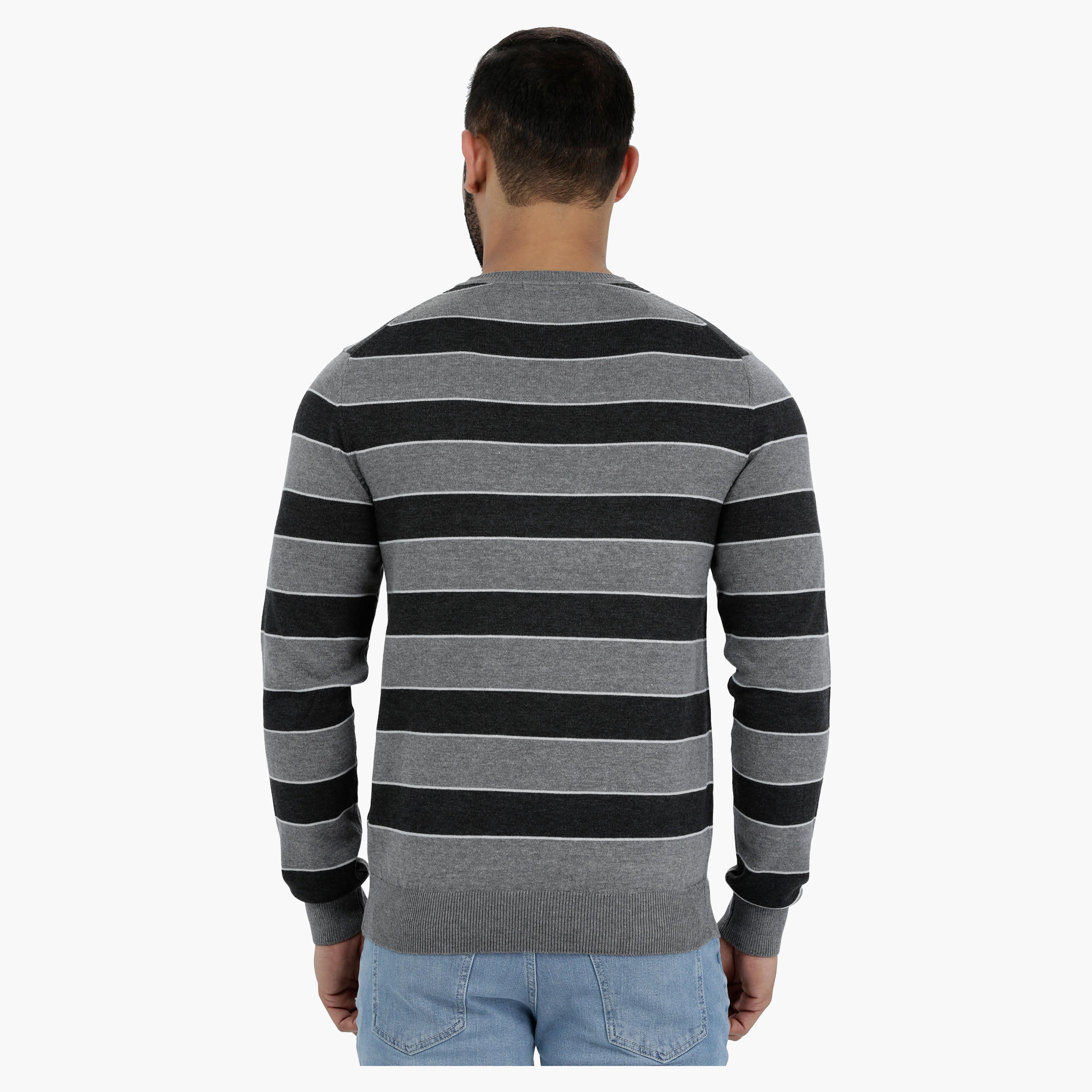 V-Neck Sweater with Long Sleeves-men-clothing-sweatersandpullovers-image-2