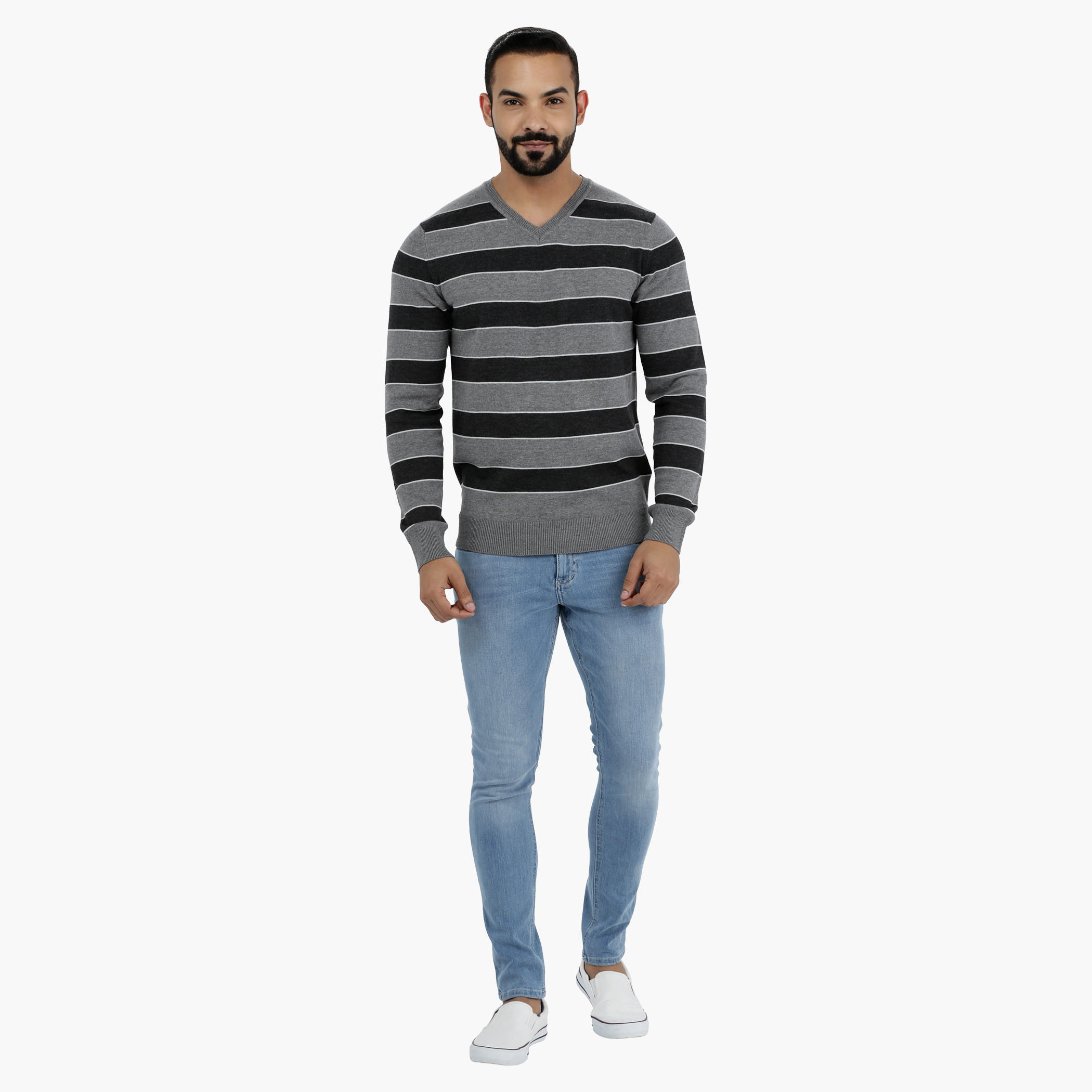 V-Neck Sweater with Long Sleeves-men-clothing-sweatersandpullovers-image-5