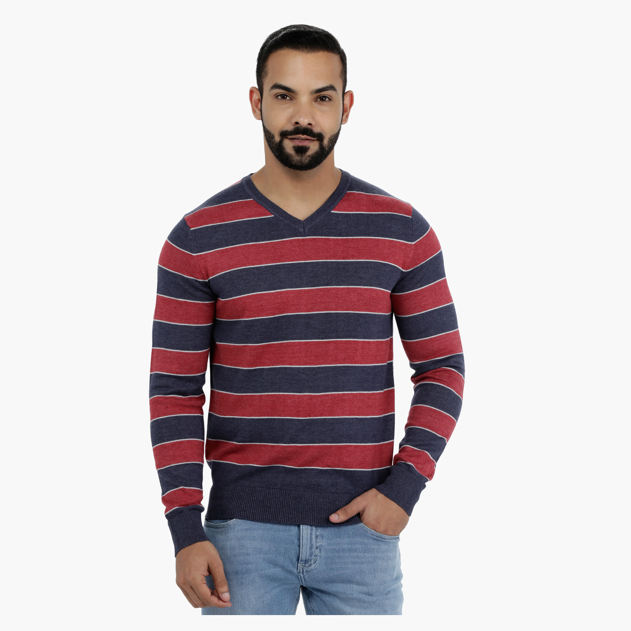 Striped Long Sleeves Pullover-men-clothing-sweatersandpullovers-image-1