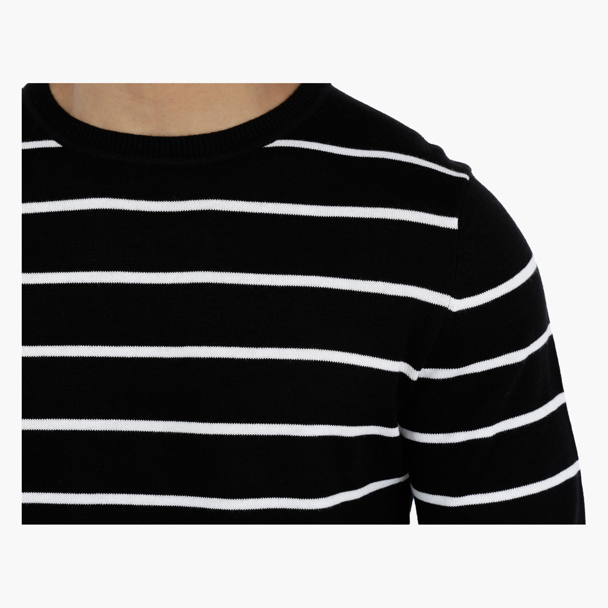 Striped Sweatshirt with Long Sleeves-men-winterwear-hoodiesandsweatshirts-image-4