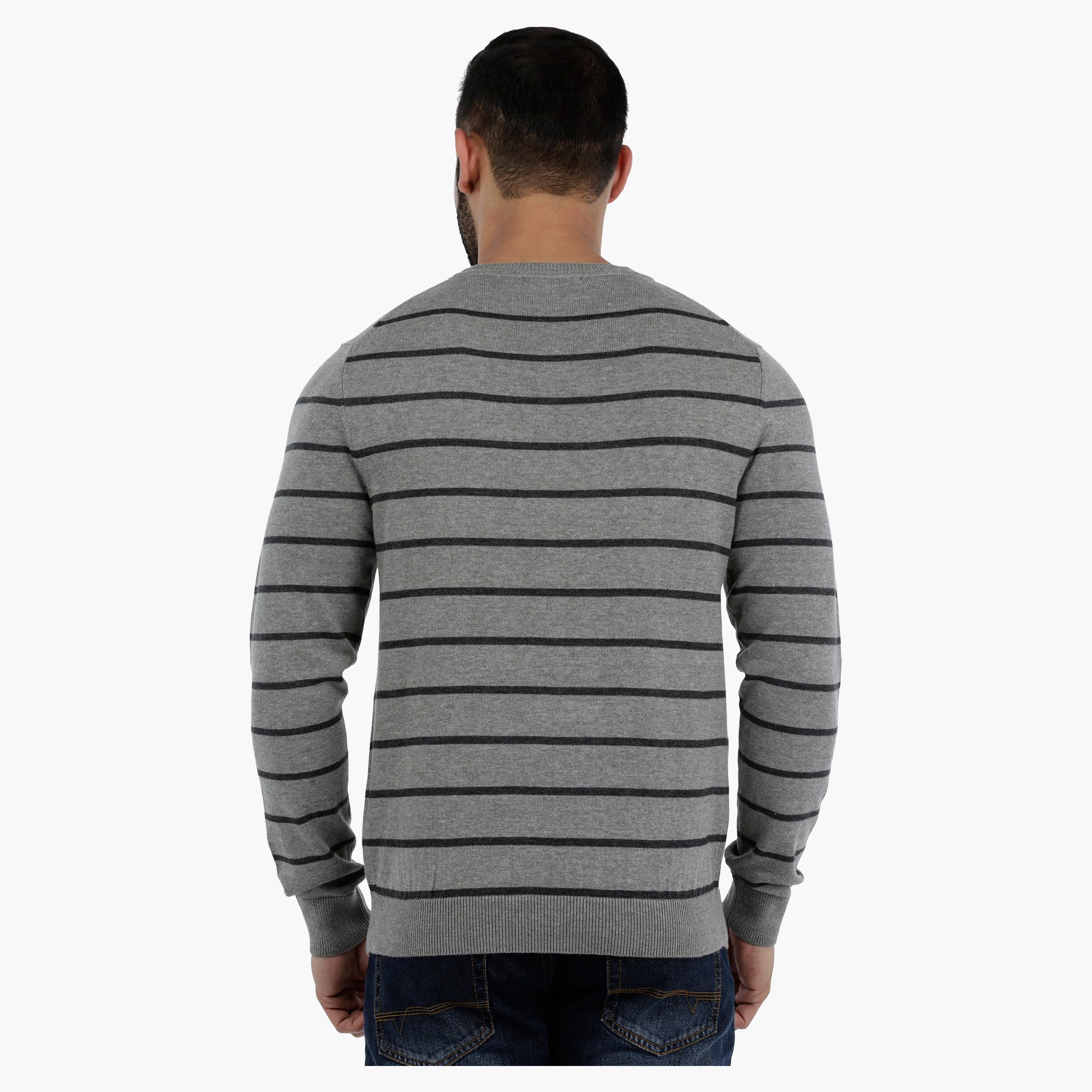 Striped Sweatshirt with Long Sleeves-men-winterwear-hoodiesandsweatshirts-image-7