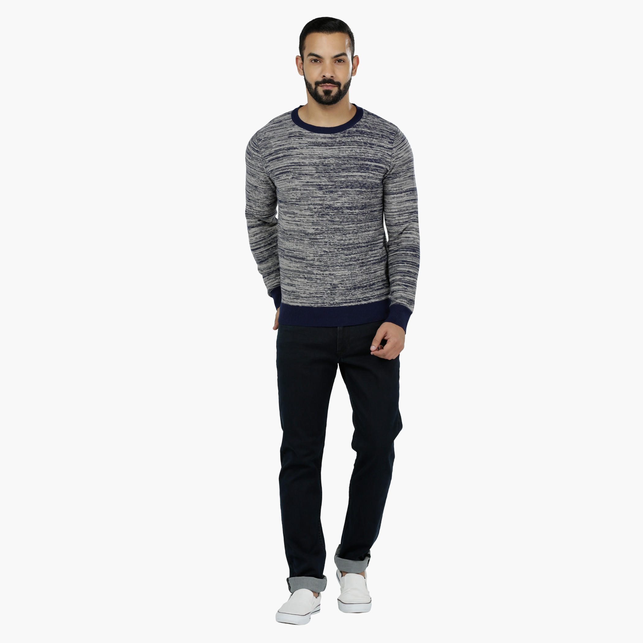 Knitted Sweater with Long Sleeves-men-clothing-sweatersandpullovers-image-1