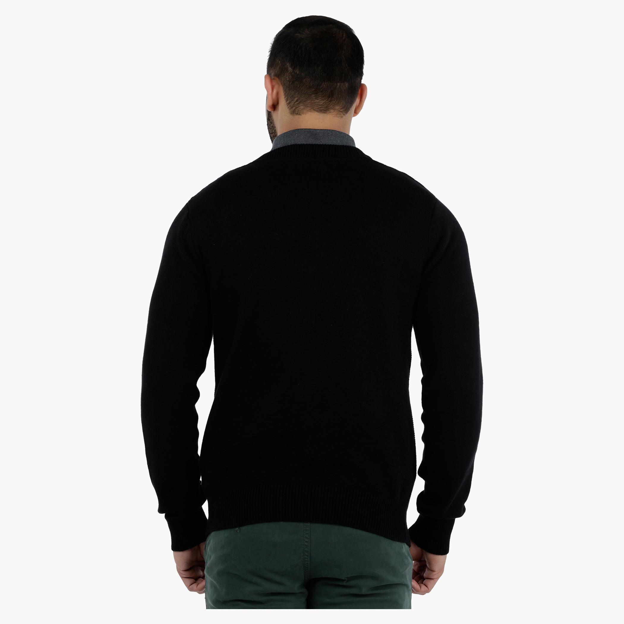 V-Neck Cardigan with Long Sleeves-men-clothing-sweatersandpullovers-image-2