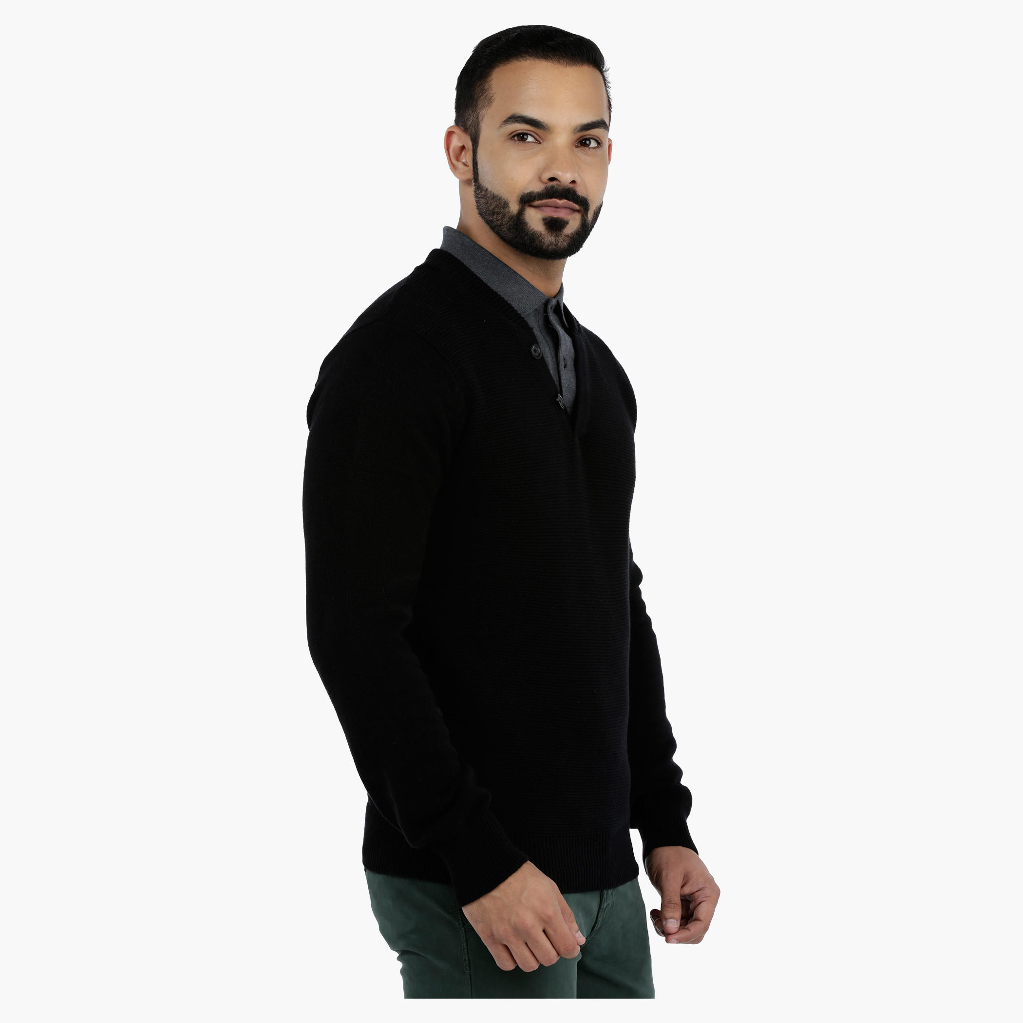 V-Neck Cardigan with Long Sleeves-men-clothing-sweatersandpullovers-image-3