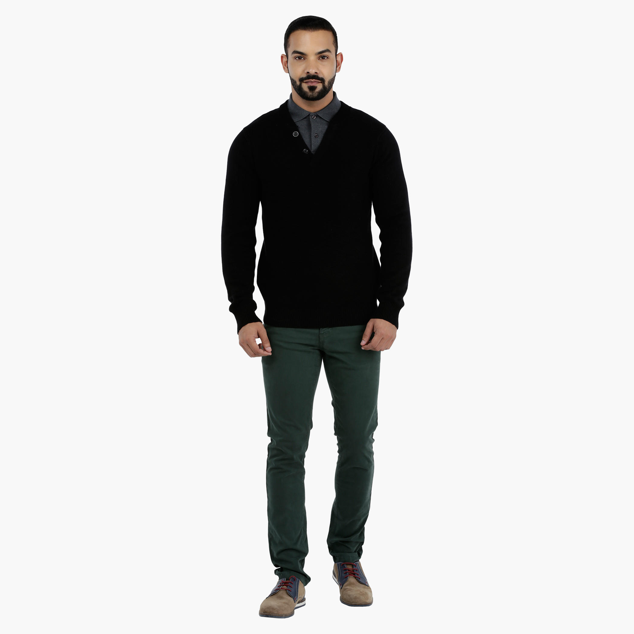 V-Neck Cardigan with Long Sleeves-men-clothing-sweatersandpullovers-image-5